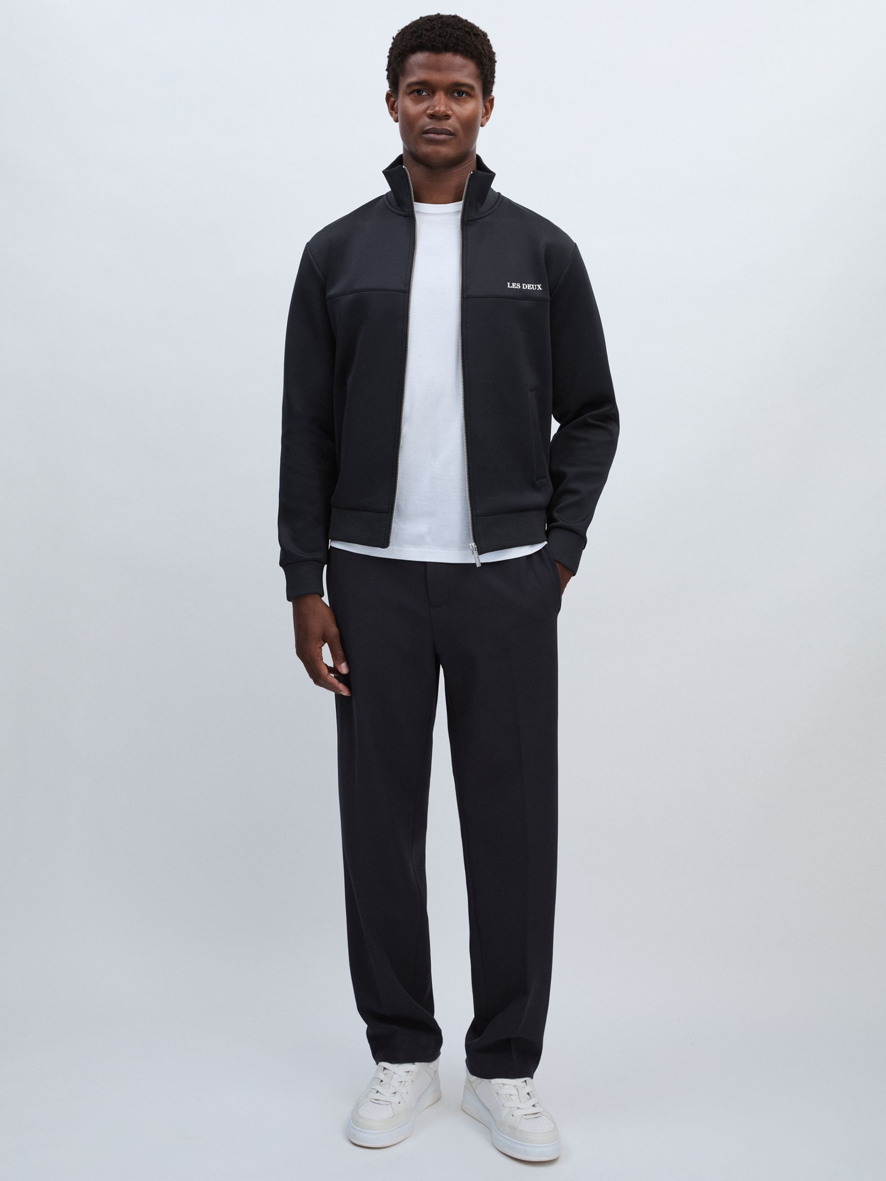 Les Deux Zip-Through Track Jacket in Navy - Image 6 of 7