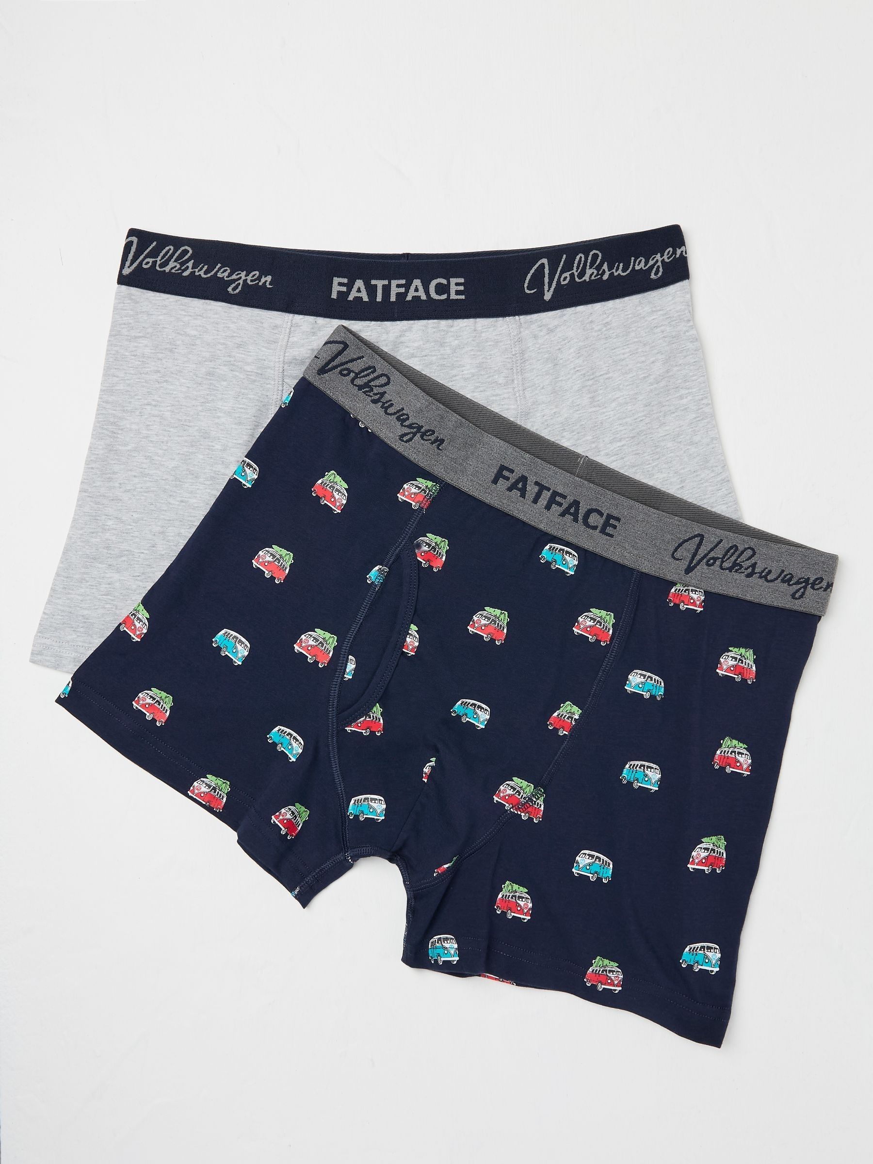 Grey Volkswagen Festive Print Boxers 2 Pack - Image 1 of 2