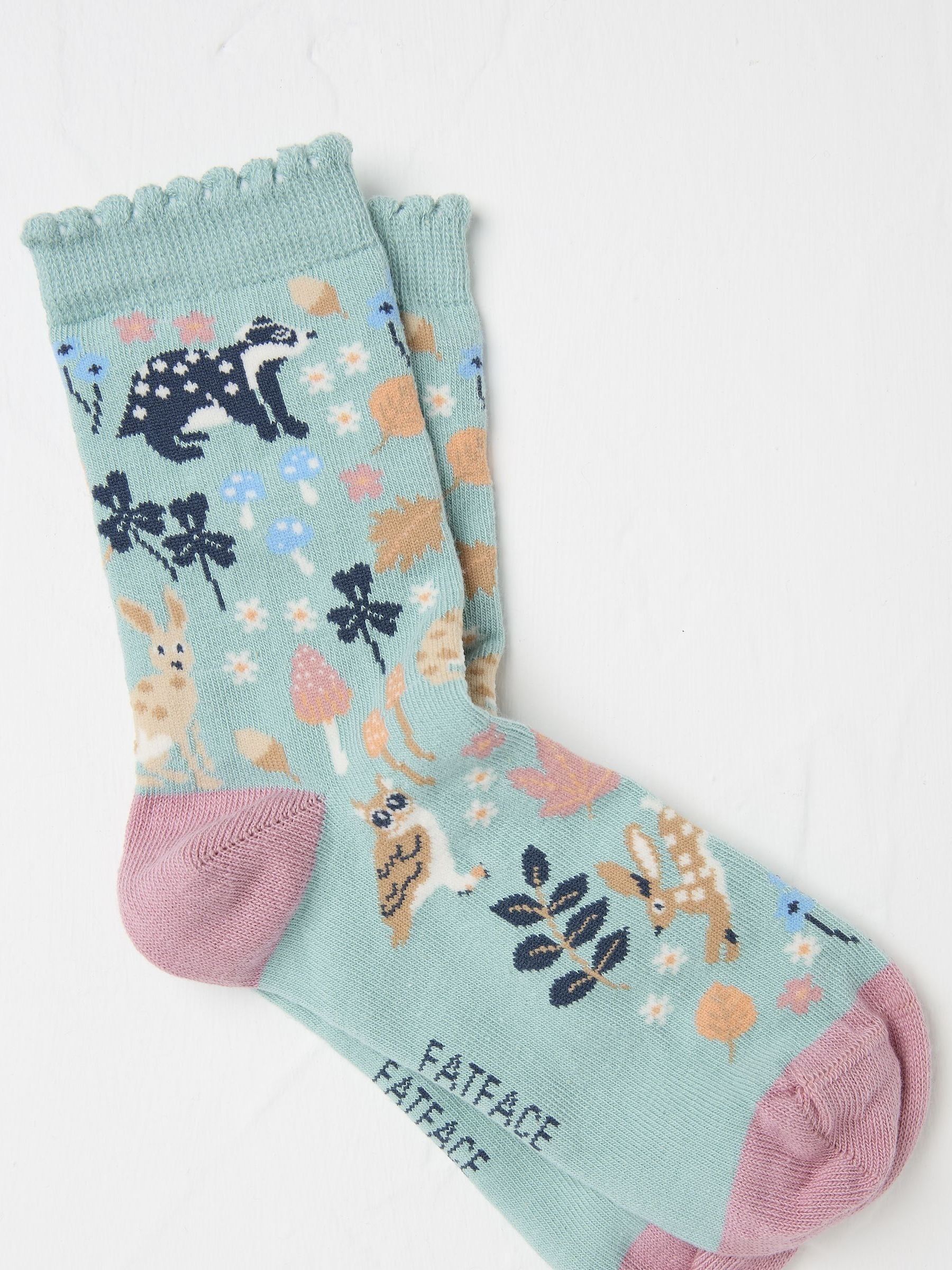 Blue Woodland Kids' Socks 1 Pack - Image 1 of 2