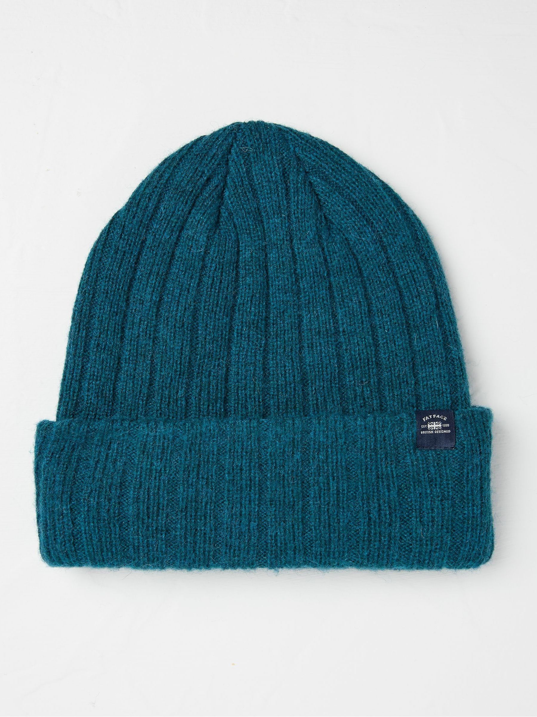 Sebastian Teal Blue Rib Beanie - Image 1 of 4