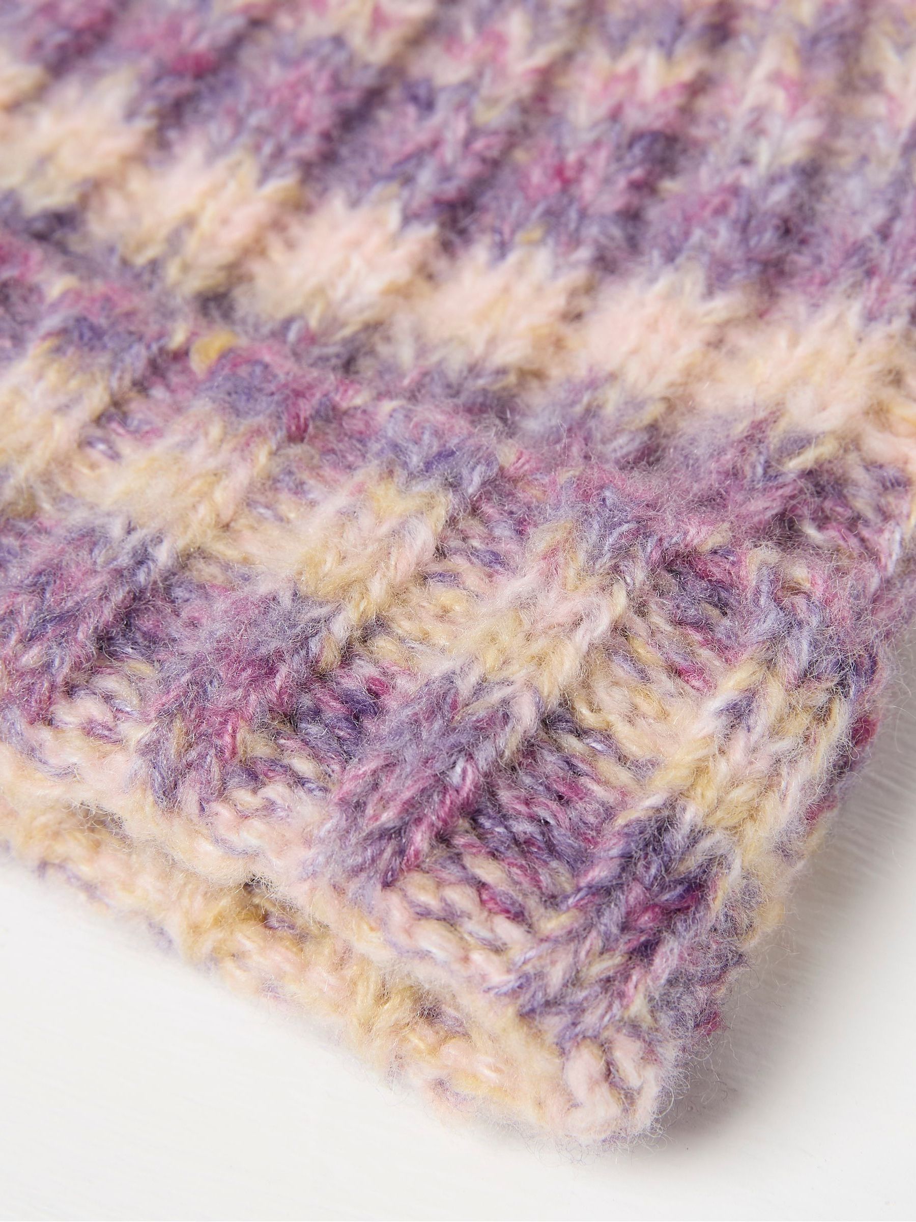 Purple Space Dye Rib Beanie - Image 2 of 2