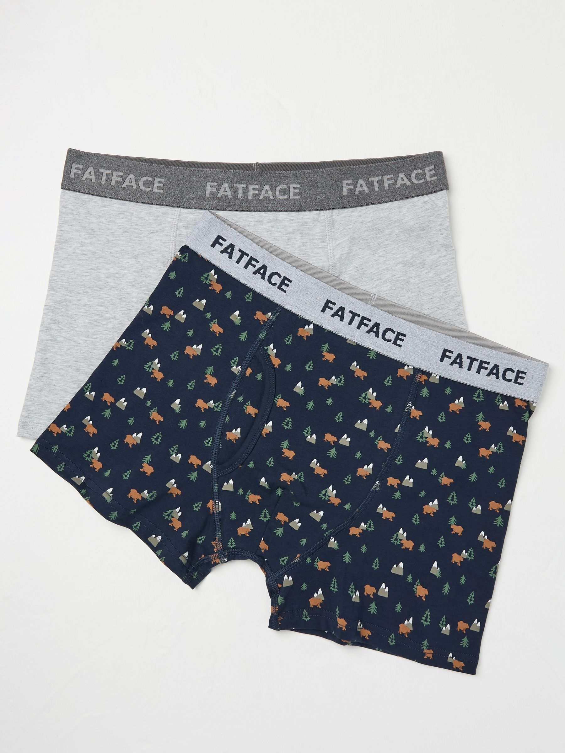 Navy Bear Print Boxers 2 Pack - Image 1 of 2 Navy Bear Print Boxers 2 Pack - Image 1 of 2