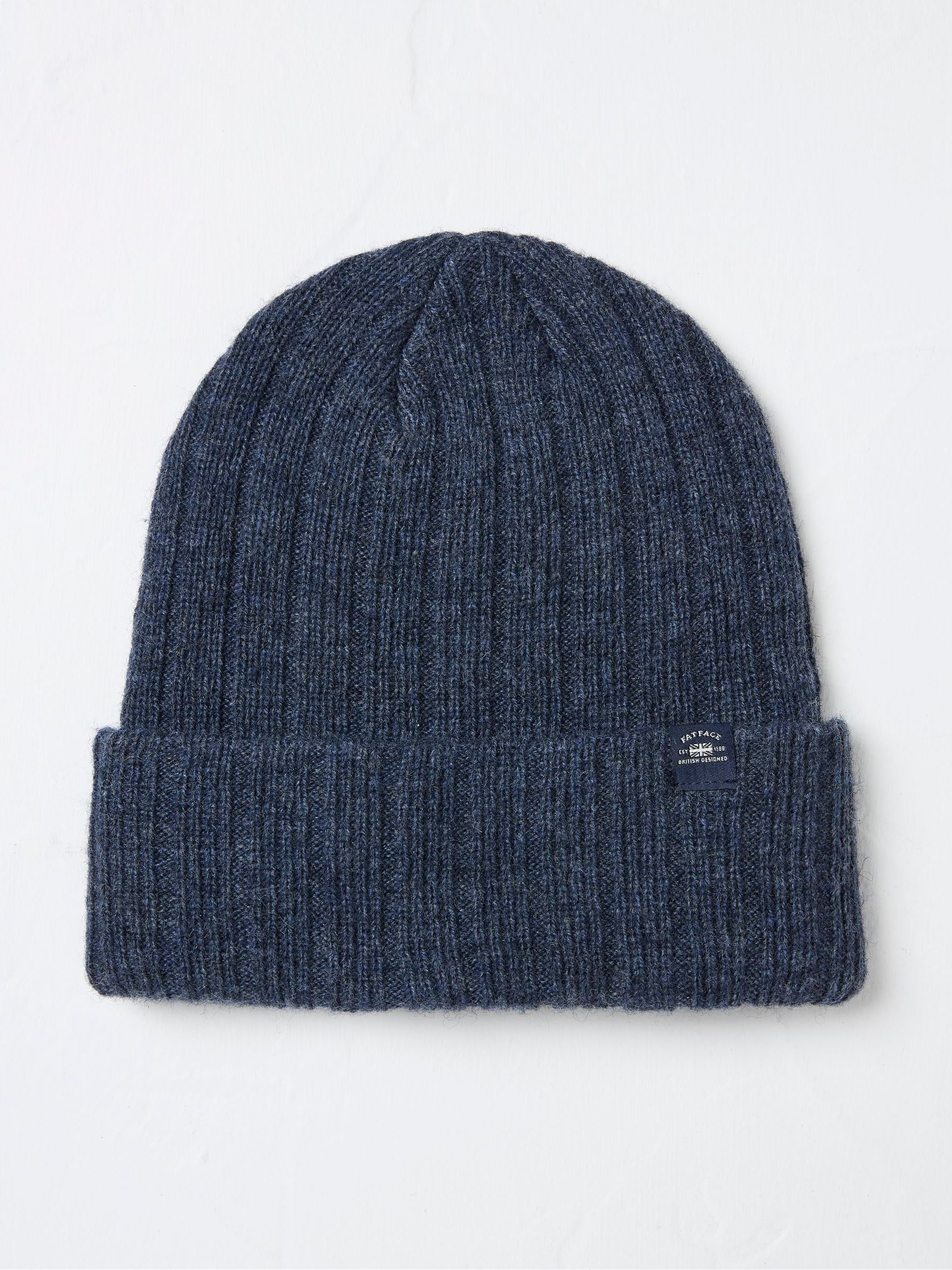 Sebastian Blue Marl Rib Beanie - Image 1 of 2