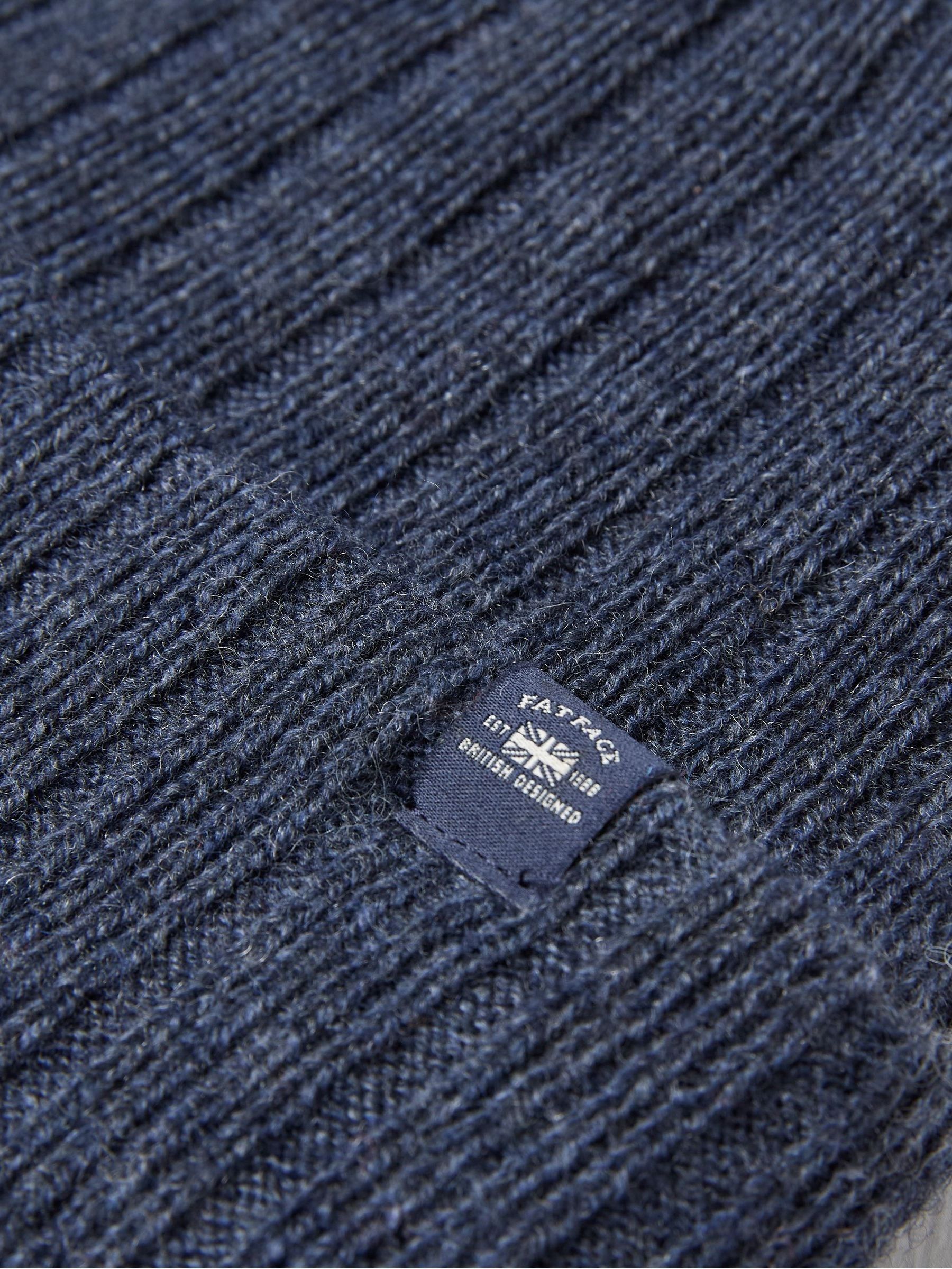 Sebastian Blue Marl Rib Beanie - Image 2 of 2