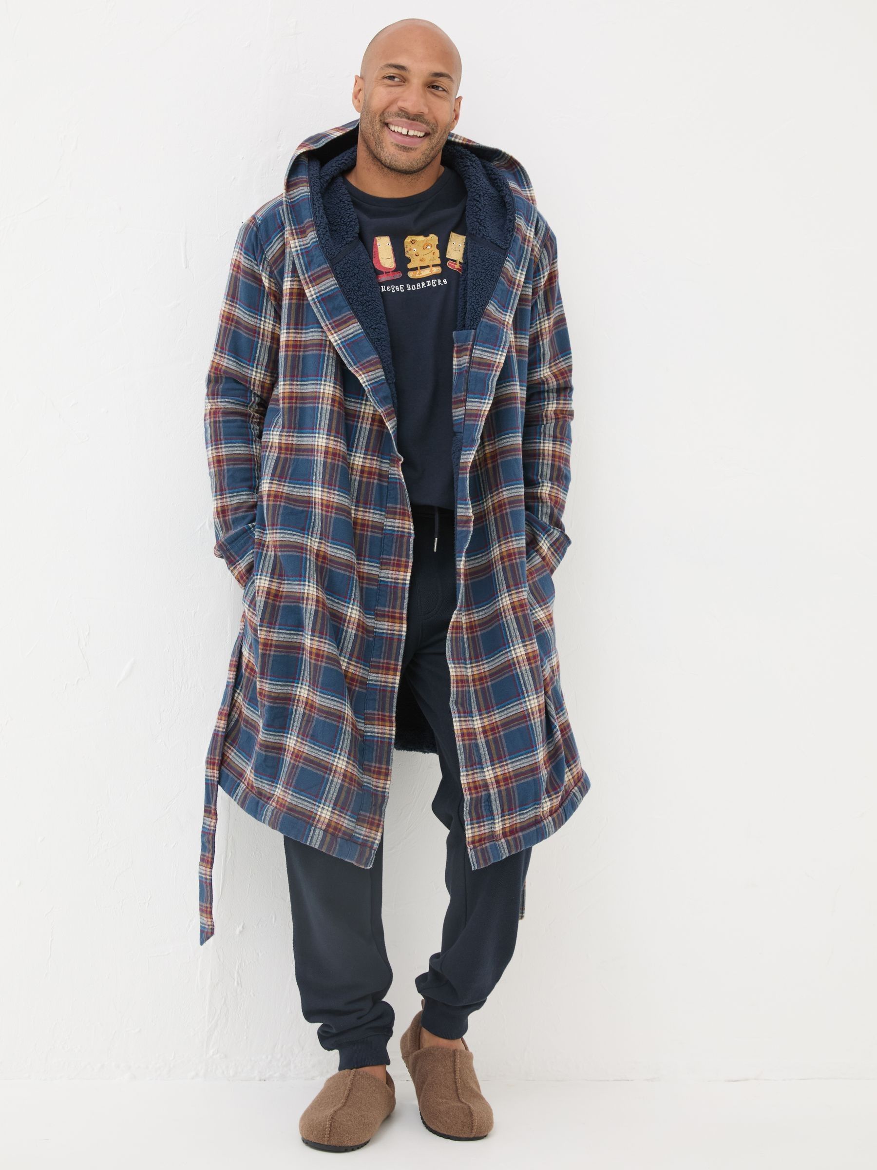 Chepstow Navy Dressing Gown | FatFace