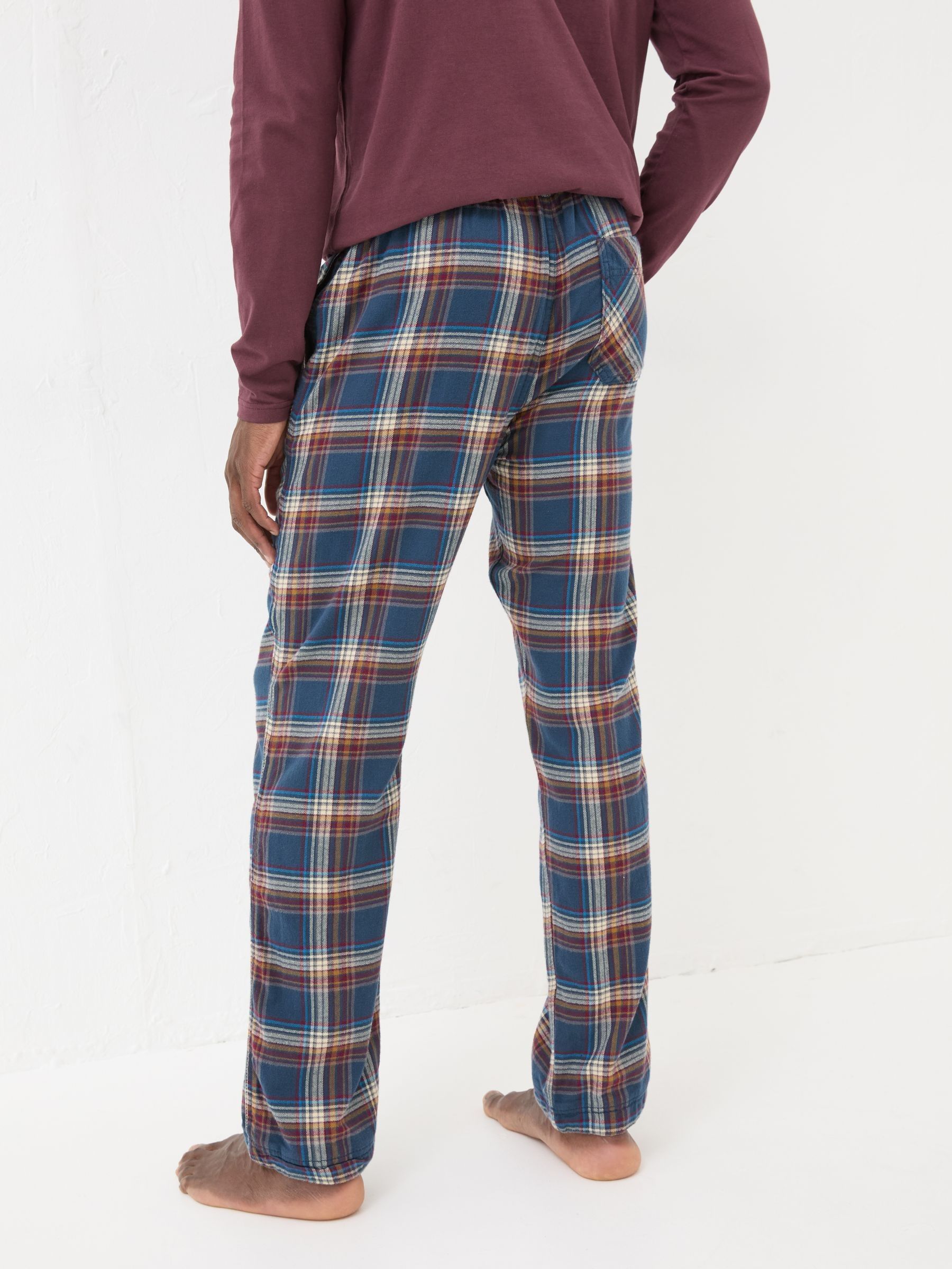 Navy Chepstow Check 100% Cotton Pyjama Bottoms - Image 2 of 7