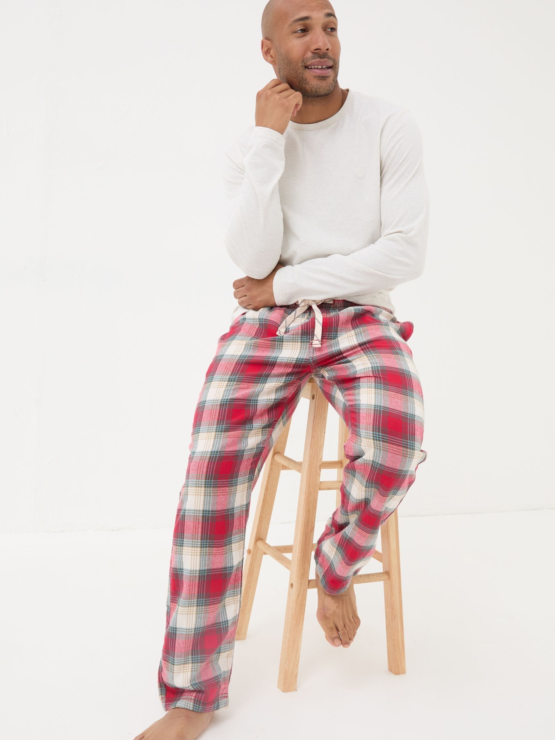 Bramber Red Check Pyjama Bottoms - Image 4 of 6