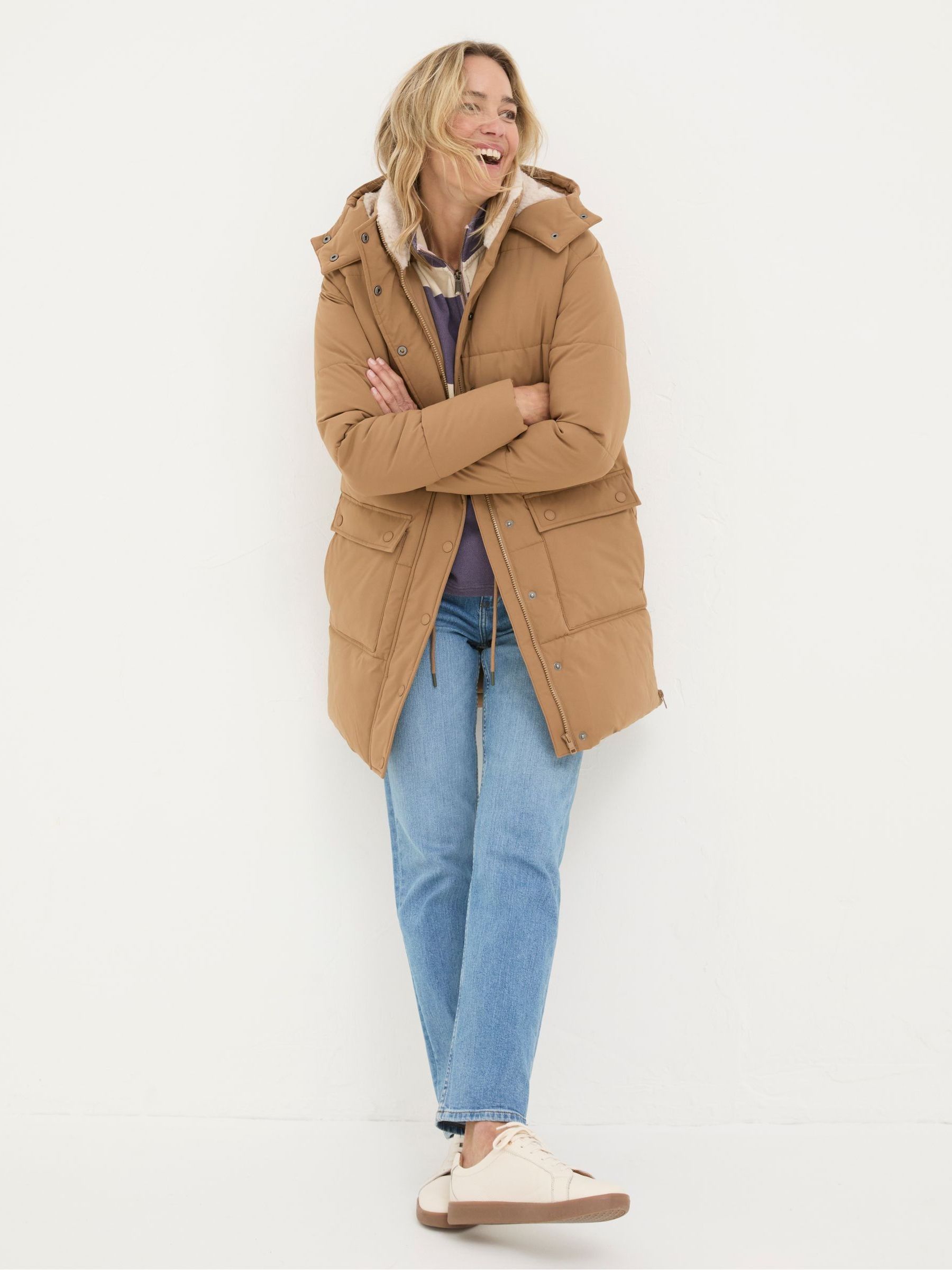 Maddie Tan Brown Puffer Coat - Image 2 of 7 Maddie Tan Brown Puffer Coat - Image 2 of 7