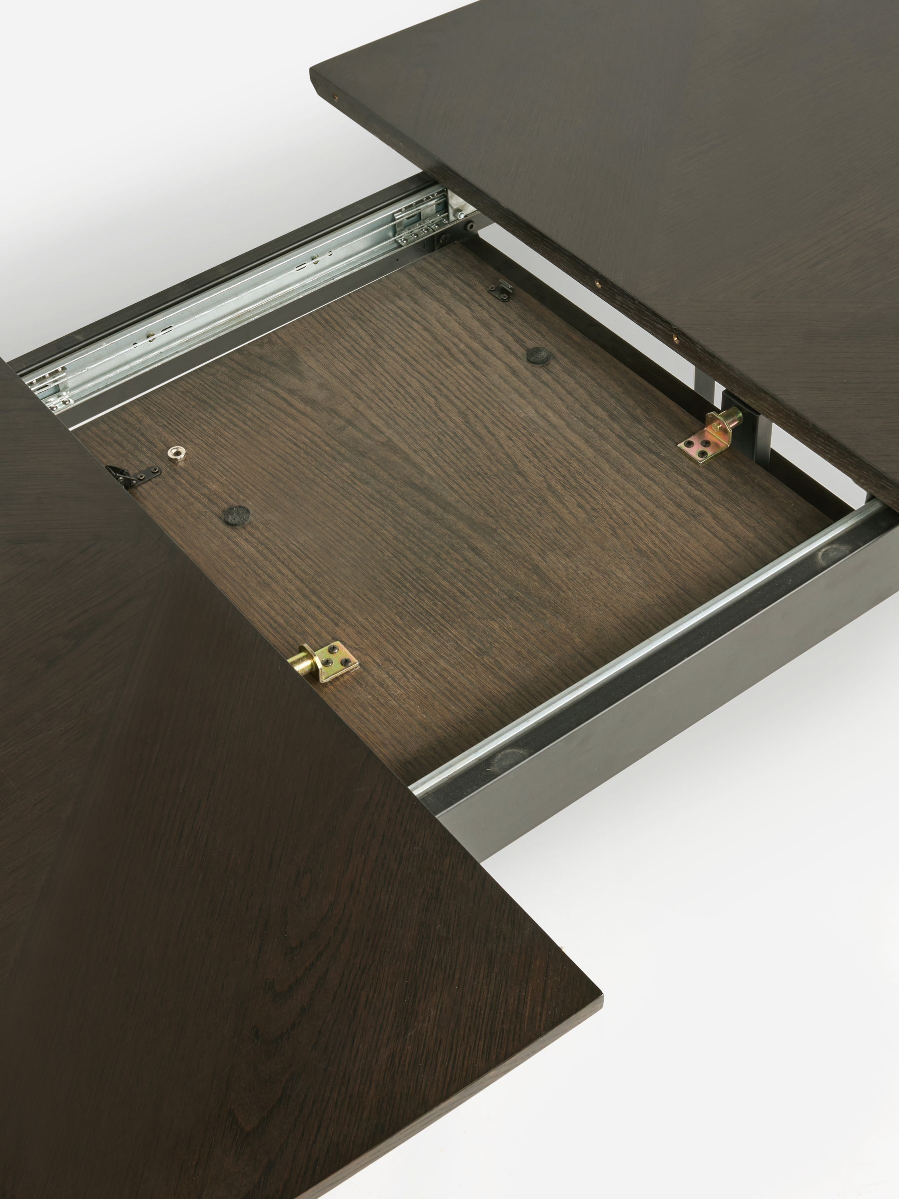 Jasper Conran London Dark Oak Aden 6 to 8 Seater Extending Dining Table - Image 9 of 9