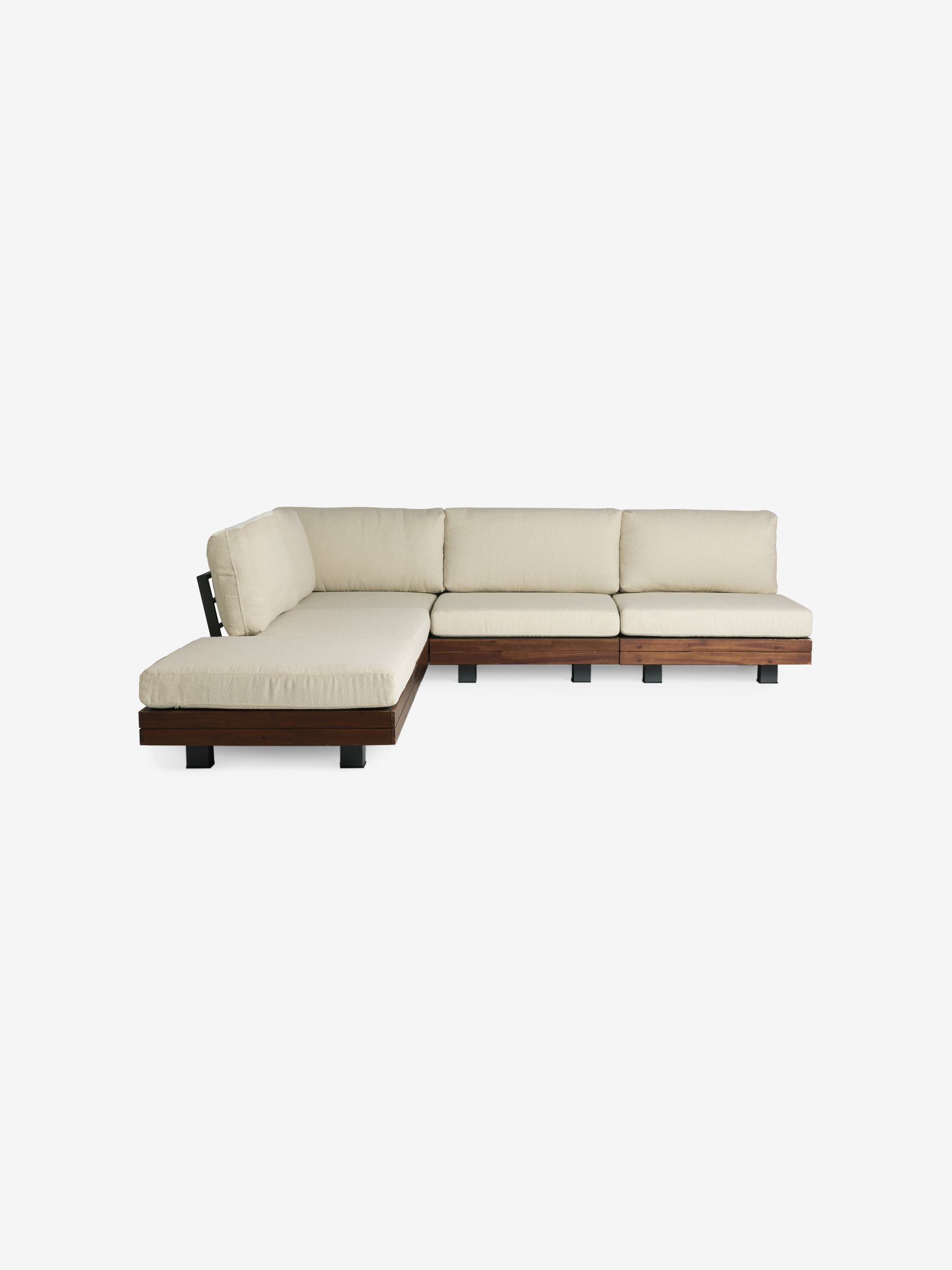 Avarna Garden Corner Lounge Set in Off White Boucle - Image 4 of 5