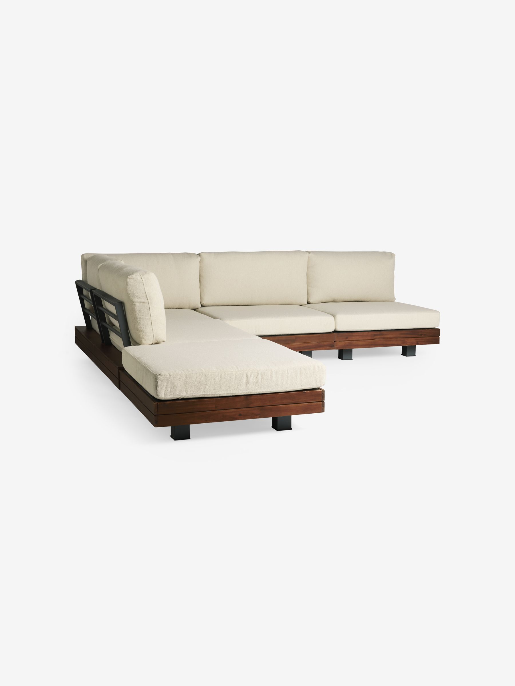 Avarna Garden Corner Lounge Set in Off White Boucle - Image 5 of 5