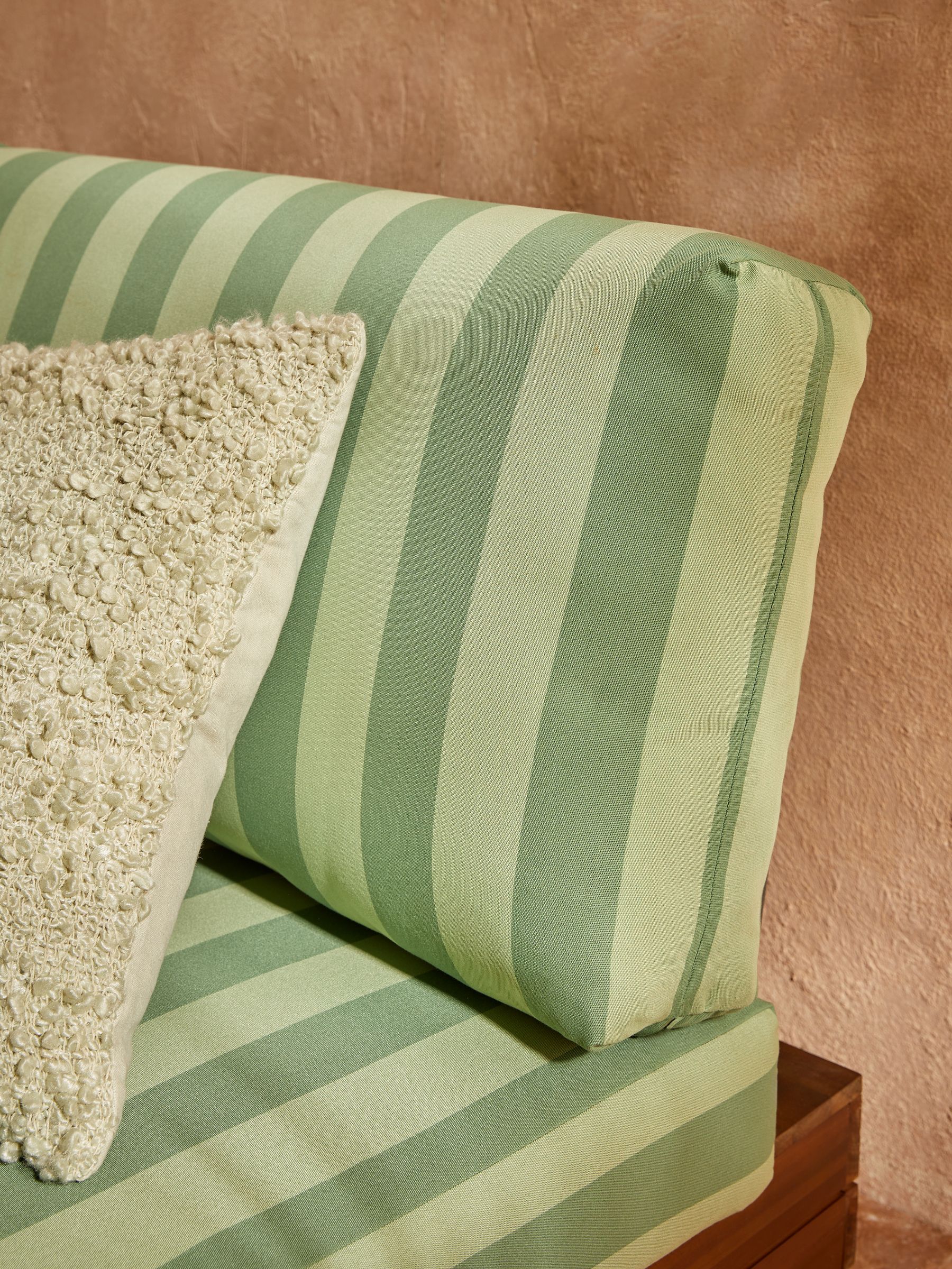 Avarna Garden Corner Lounge Set in Green Stripe - Image 2 of 5
