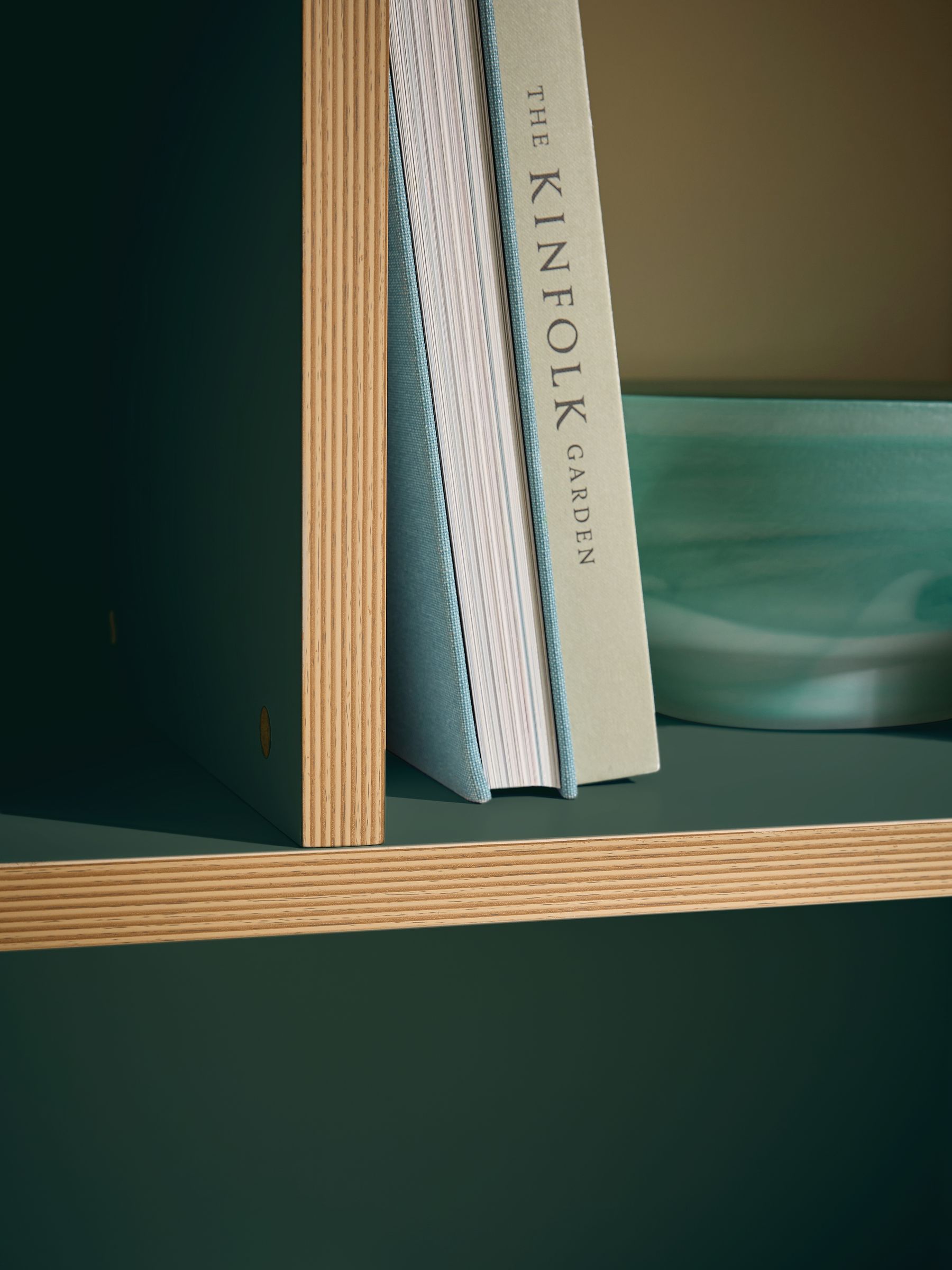 Zayla Low Tall Shelving Unit in Green - Image 2 of 5