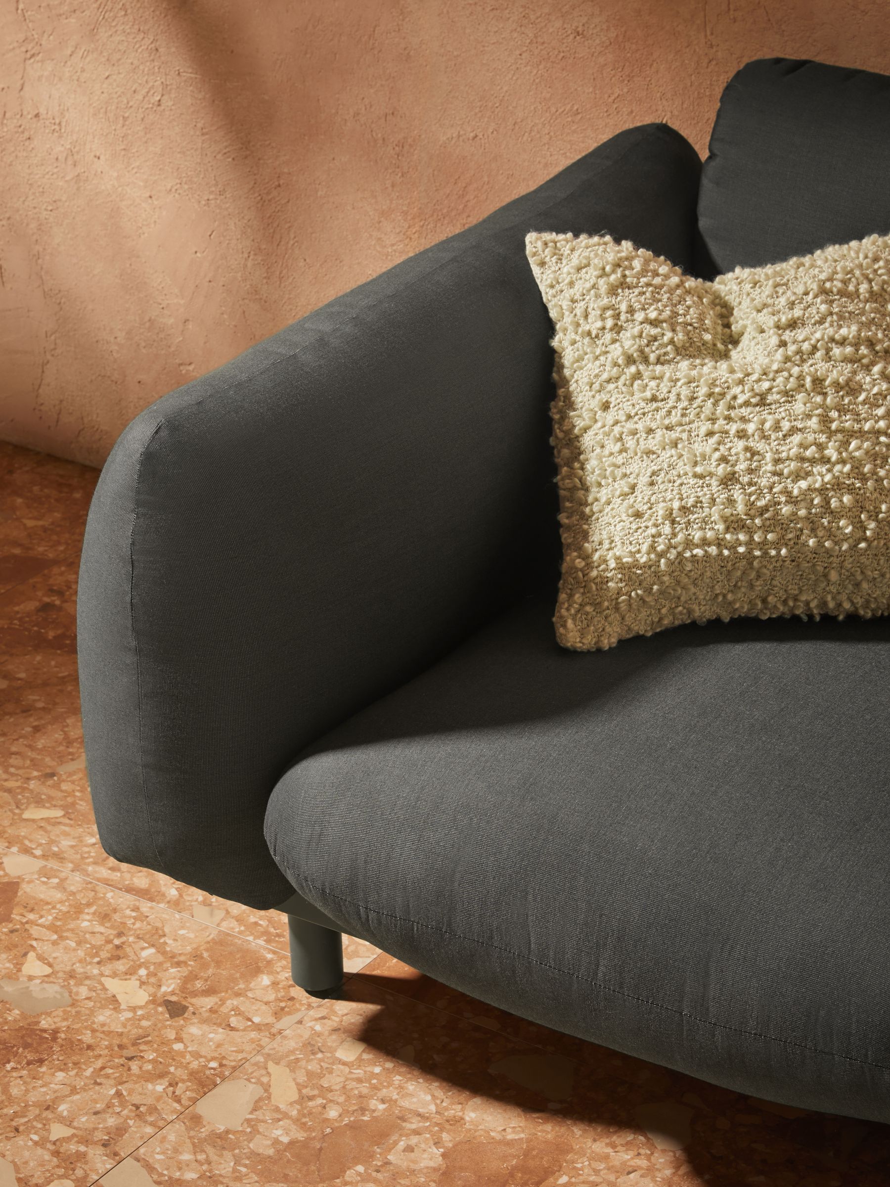 Samaya 2 Seater Outdoor Garden Lounge Sofa in Grey - Image 2 of 5
