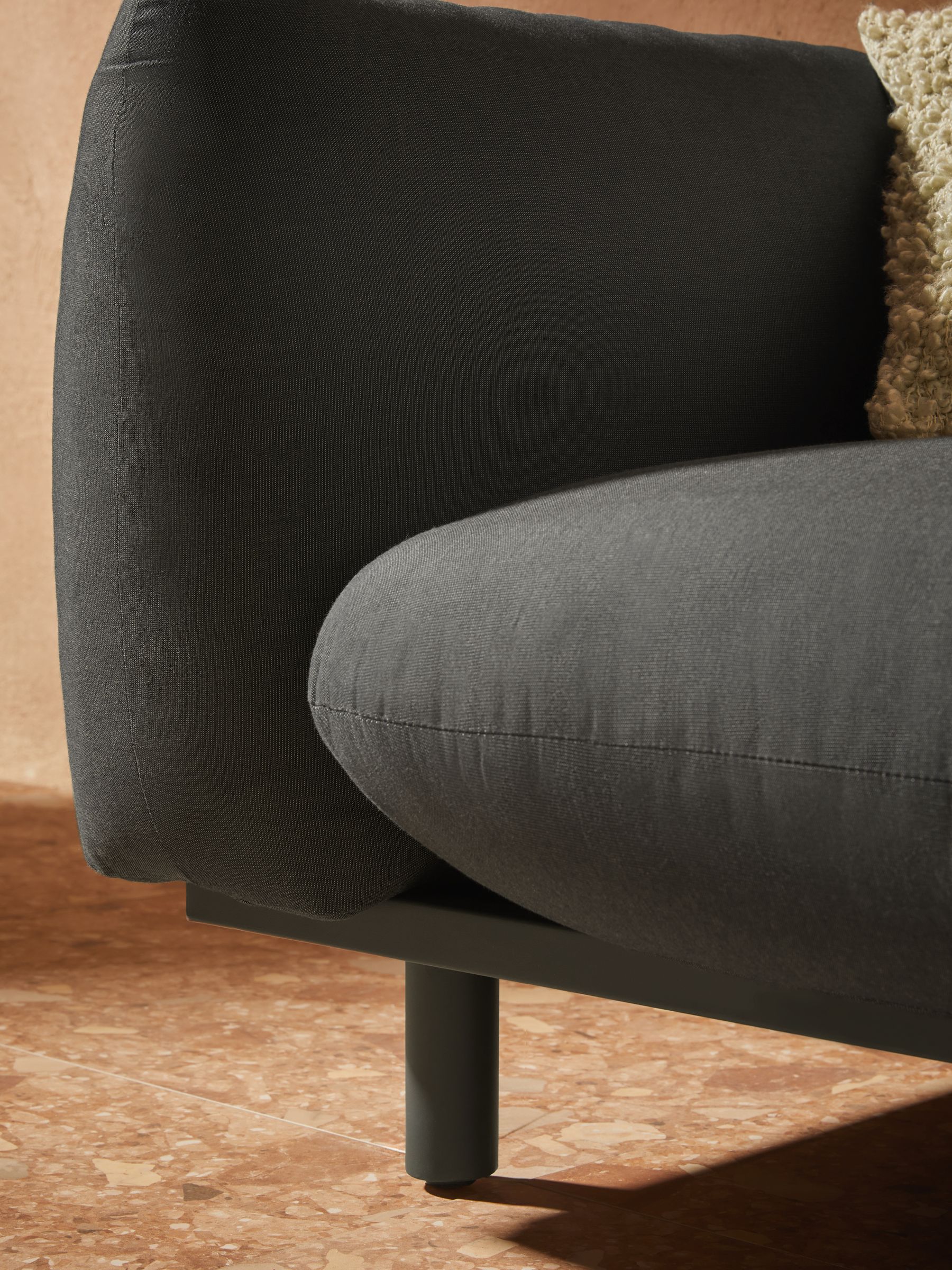 Samaya 2 Seater Outdoor Garden Lounge Sofa in Grey - Image 3 of 5
