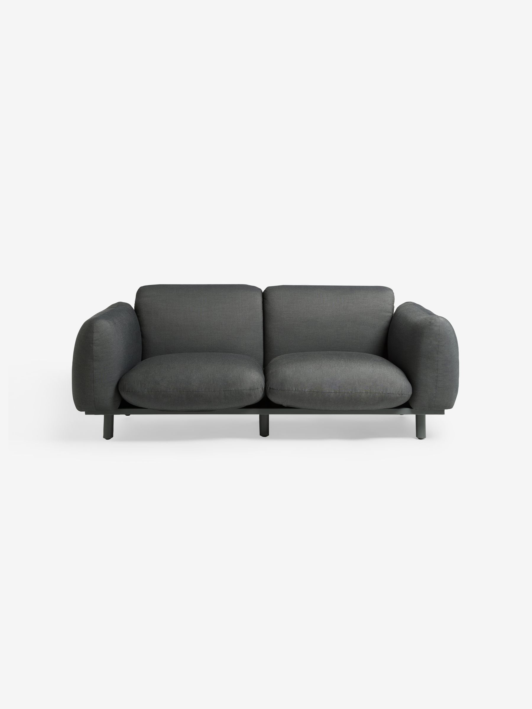Samaya 2 Seater Outdoor Garden Lounge Sofa in Grey - Image 4 of 5