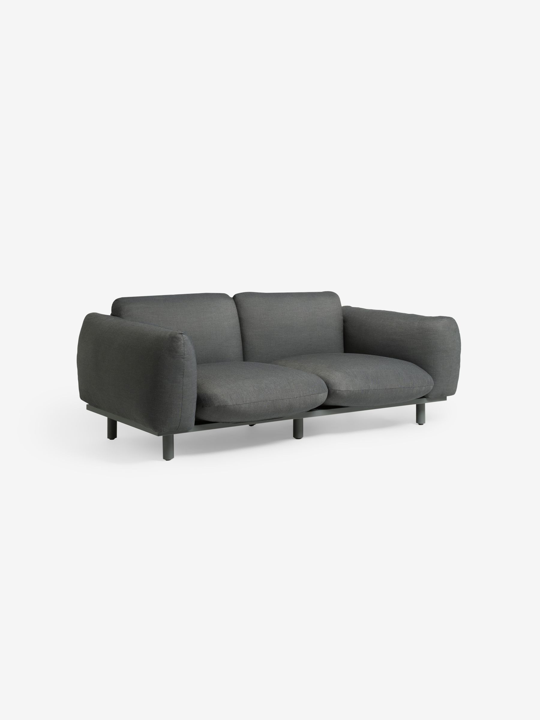 Samaya 2 Seater Outdoor Garden Lounge Sofa in Grey - Image 5 of 5