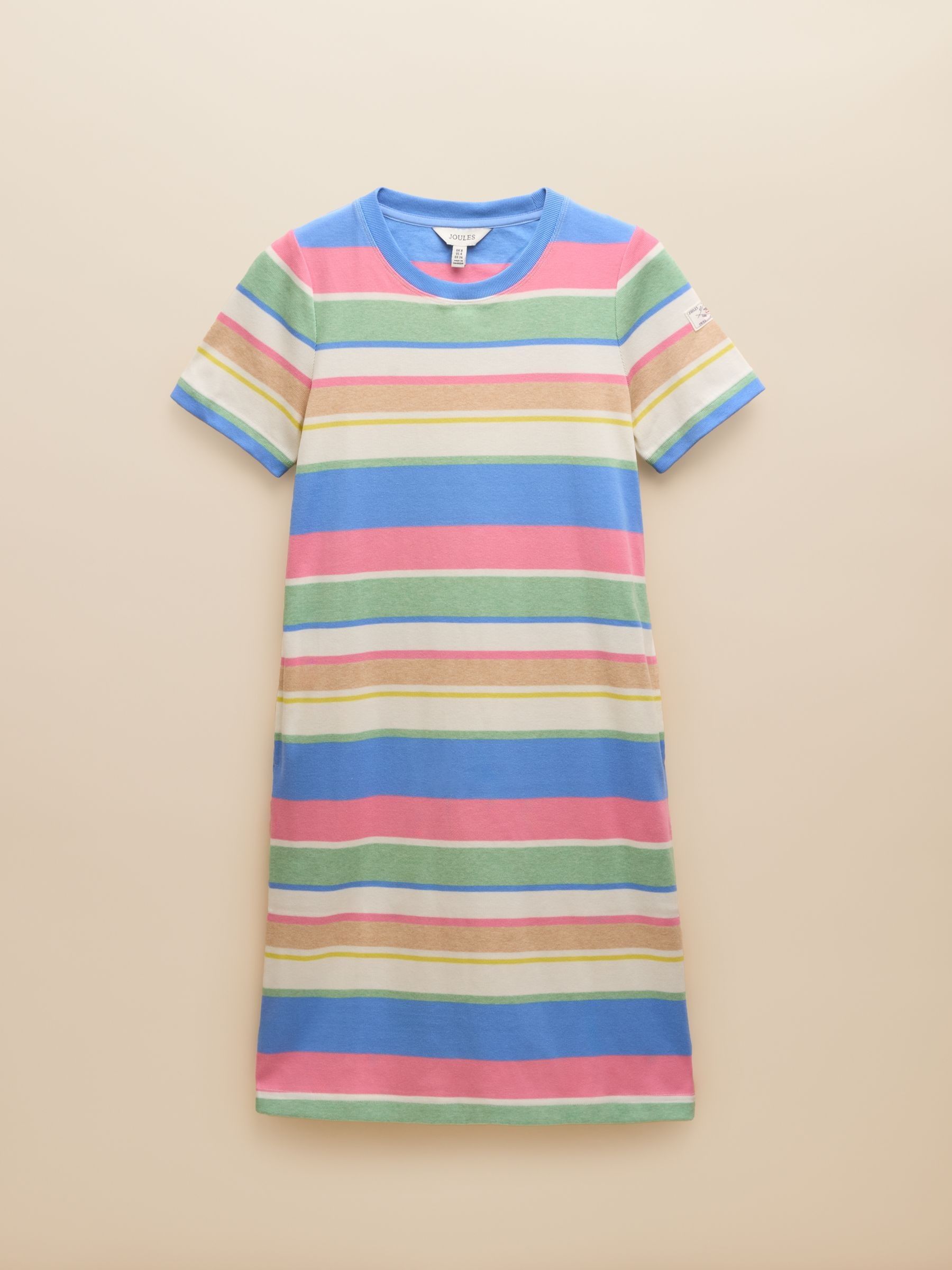 Eden Multi Striped Short Sleeve Jersey Dress - Image 6 of 6