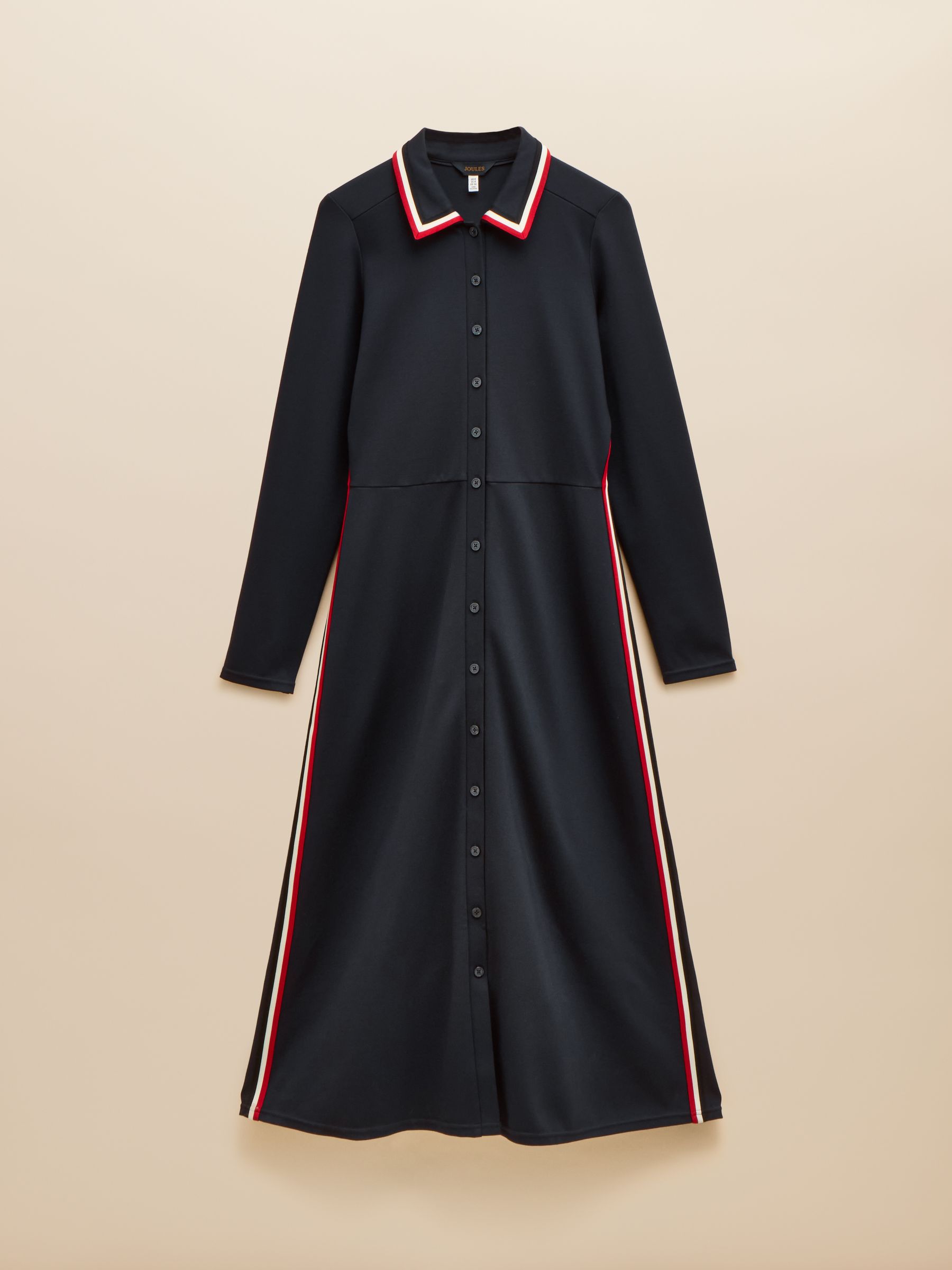 Pia Navy Blue Button Down Ponte Maxi Dress - Image 7 of 7