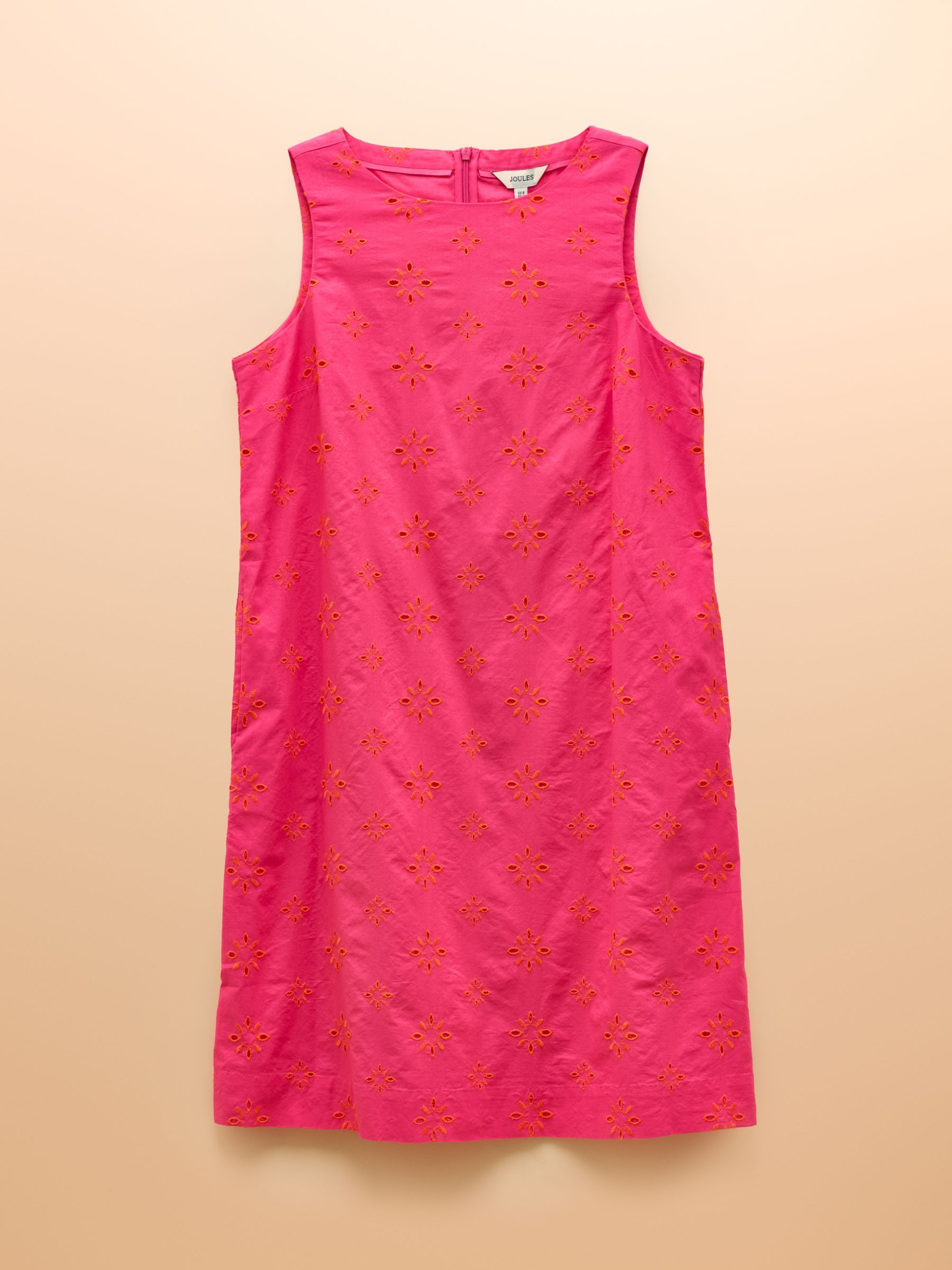 Delphine Pink Shift Dress With Linen - Image 7 of 7