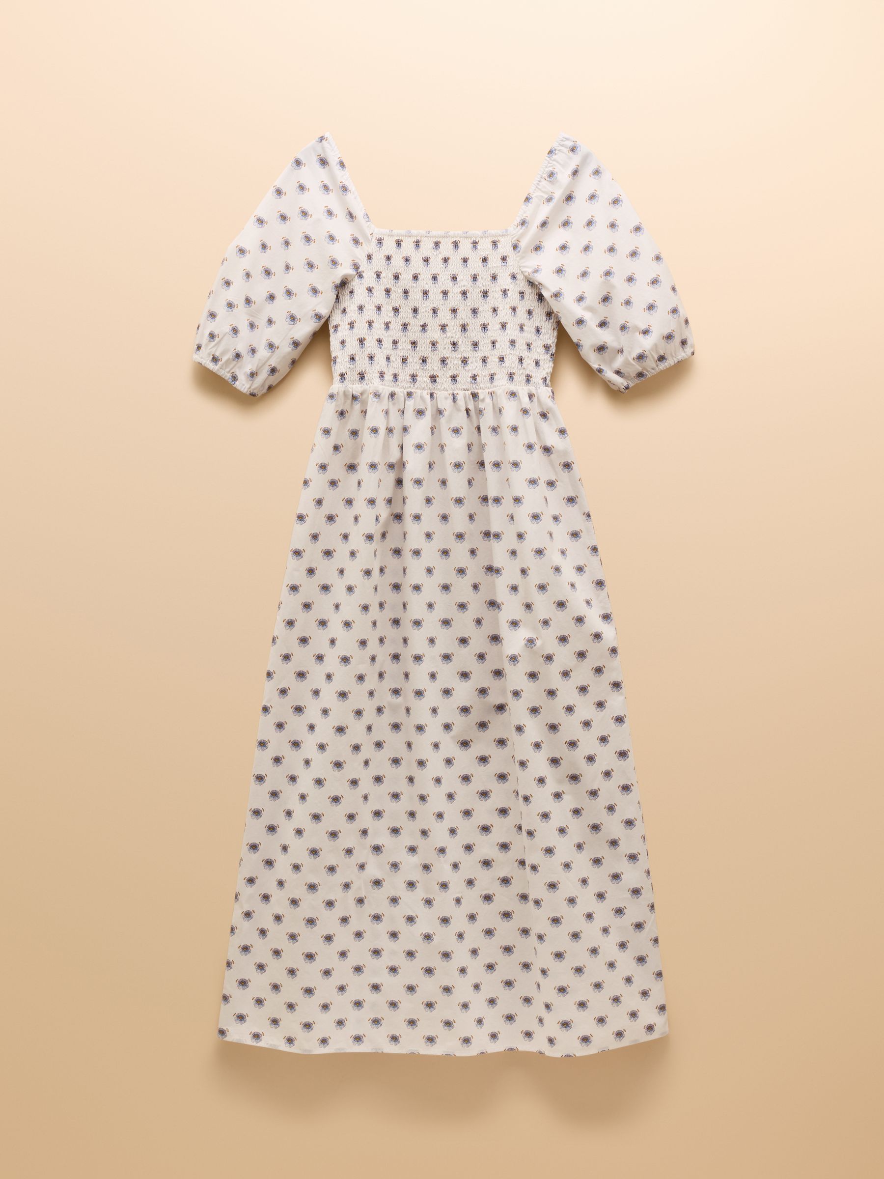 Billie Provence White Cotton Midi Dress - Image 9 of 9