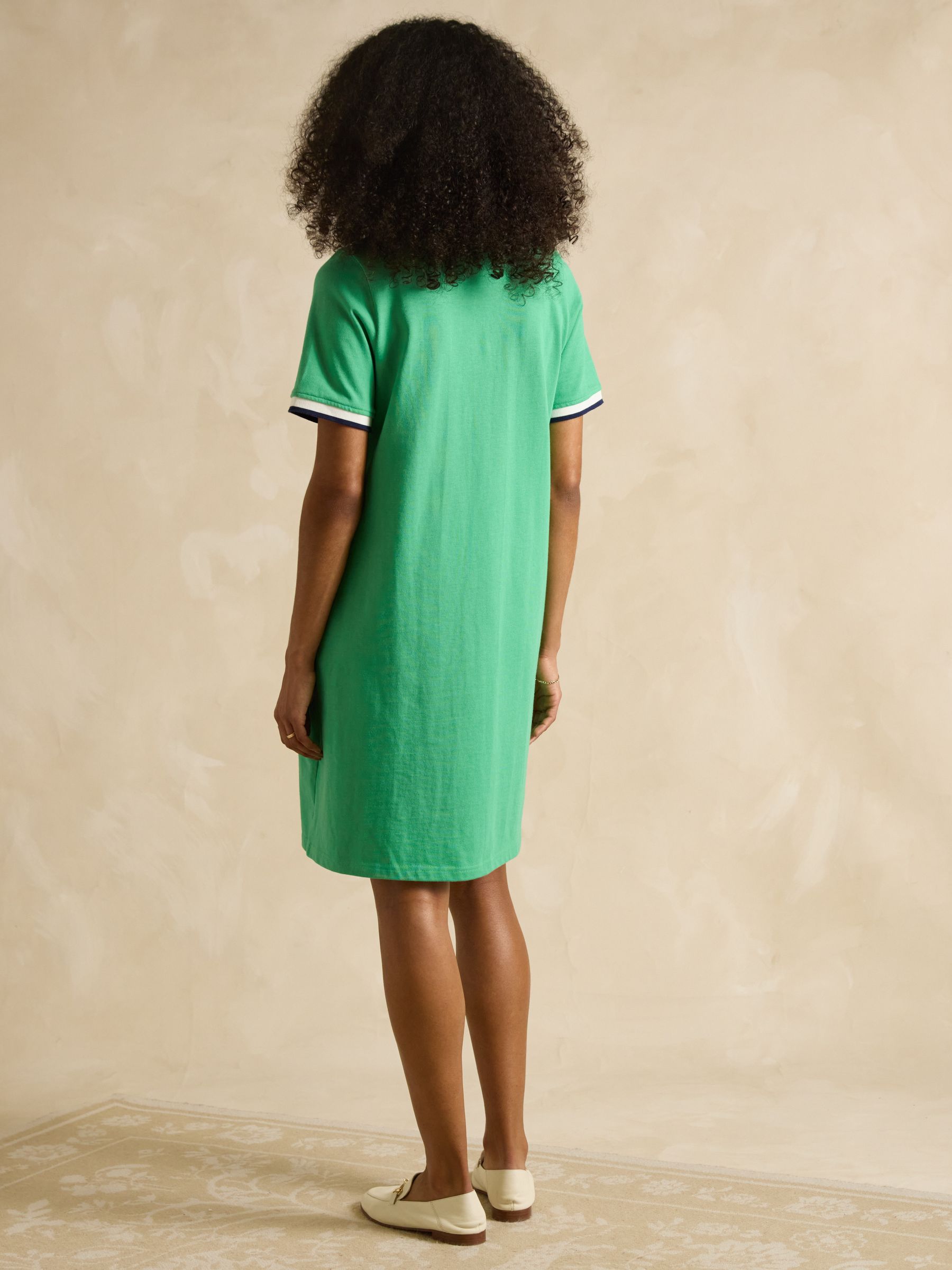 Evie Green Jersey Dress - Image 2 of 10