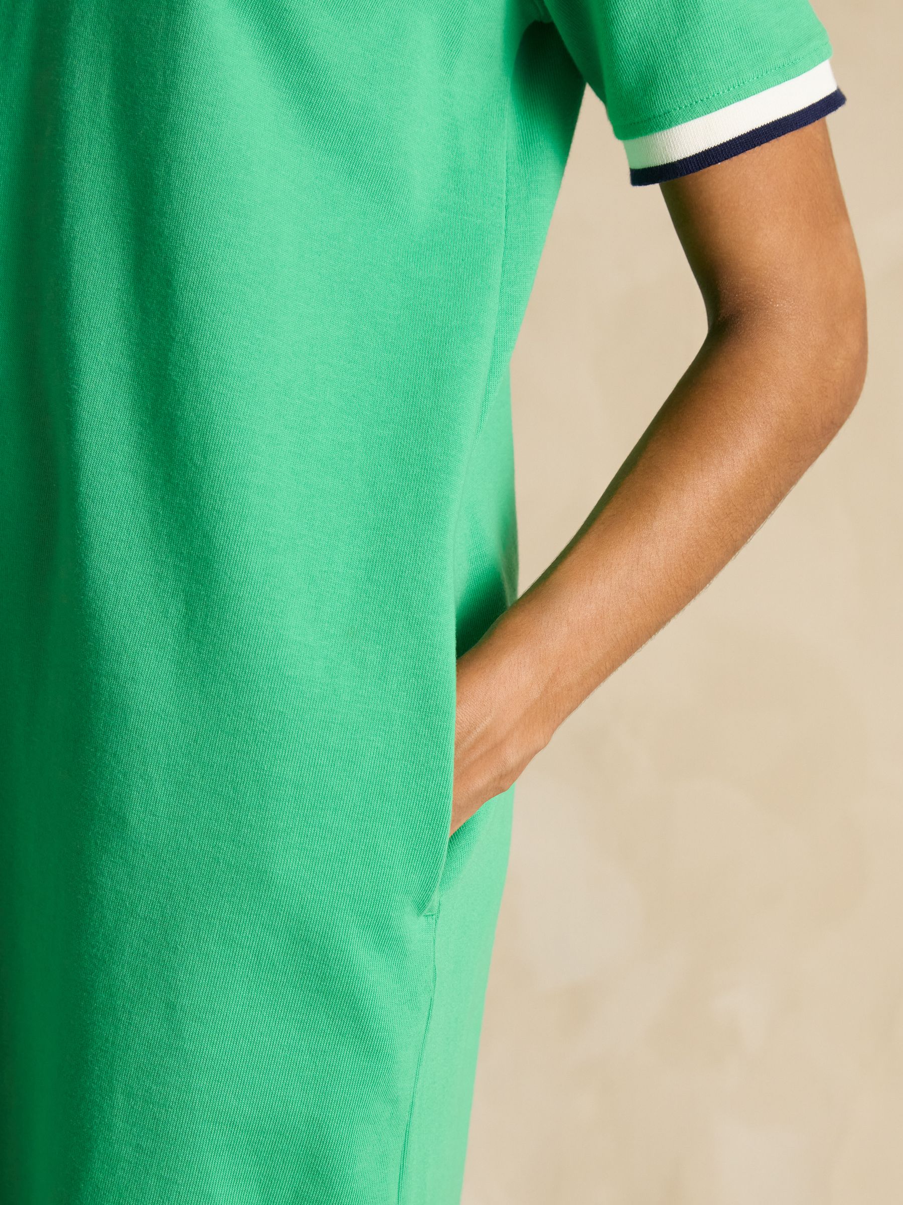 Evie Green Jersey Dress - Image 4 of 10