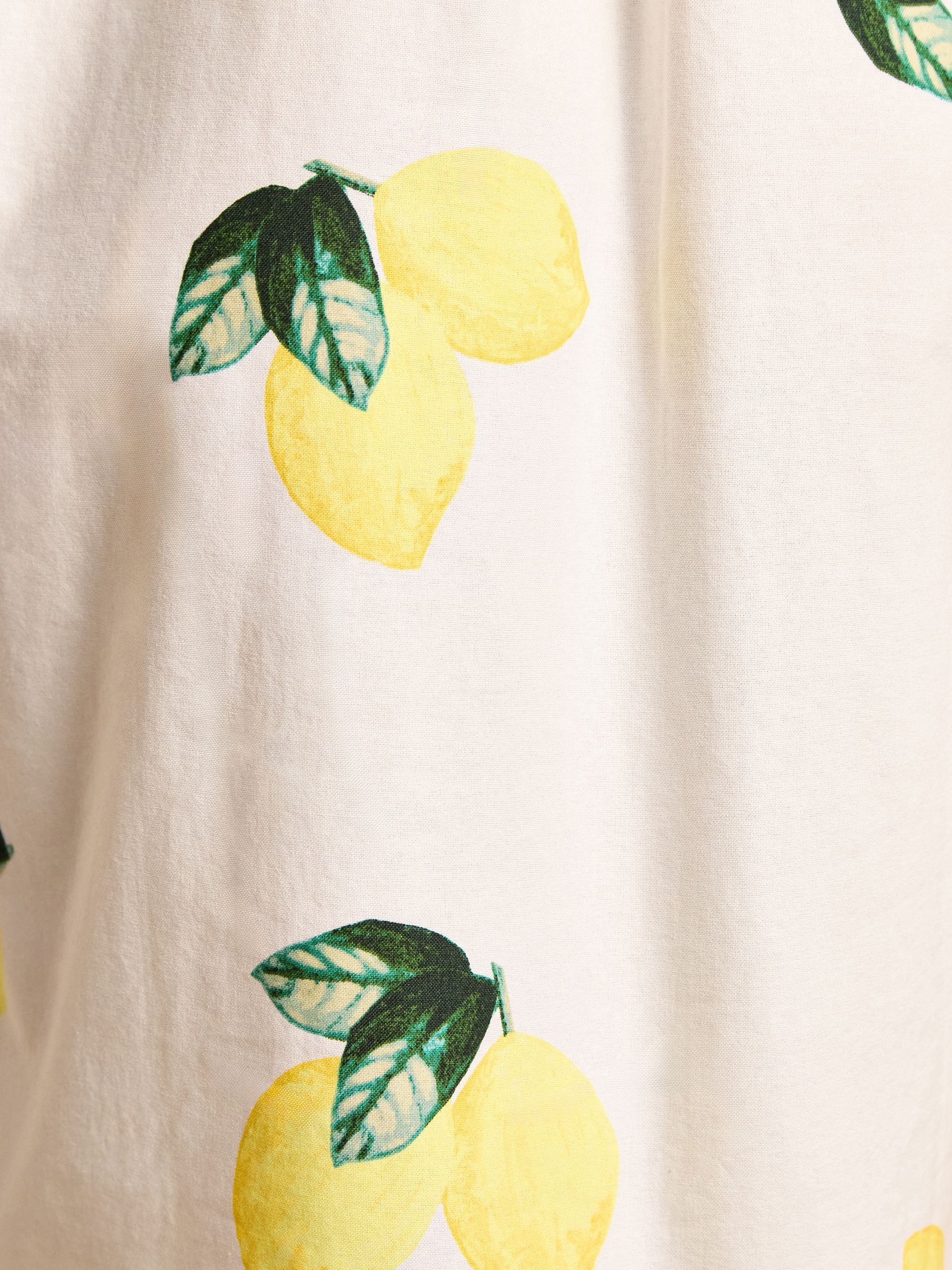 Phoebe Lemon Print Cotton Shirt Dress - Image 9 of 14