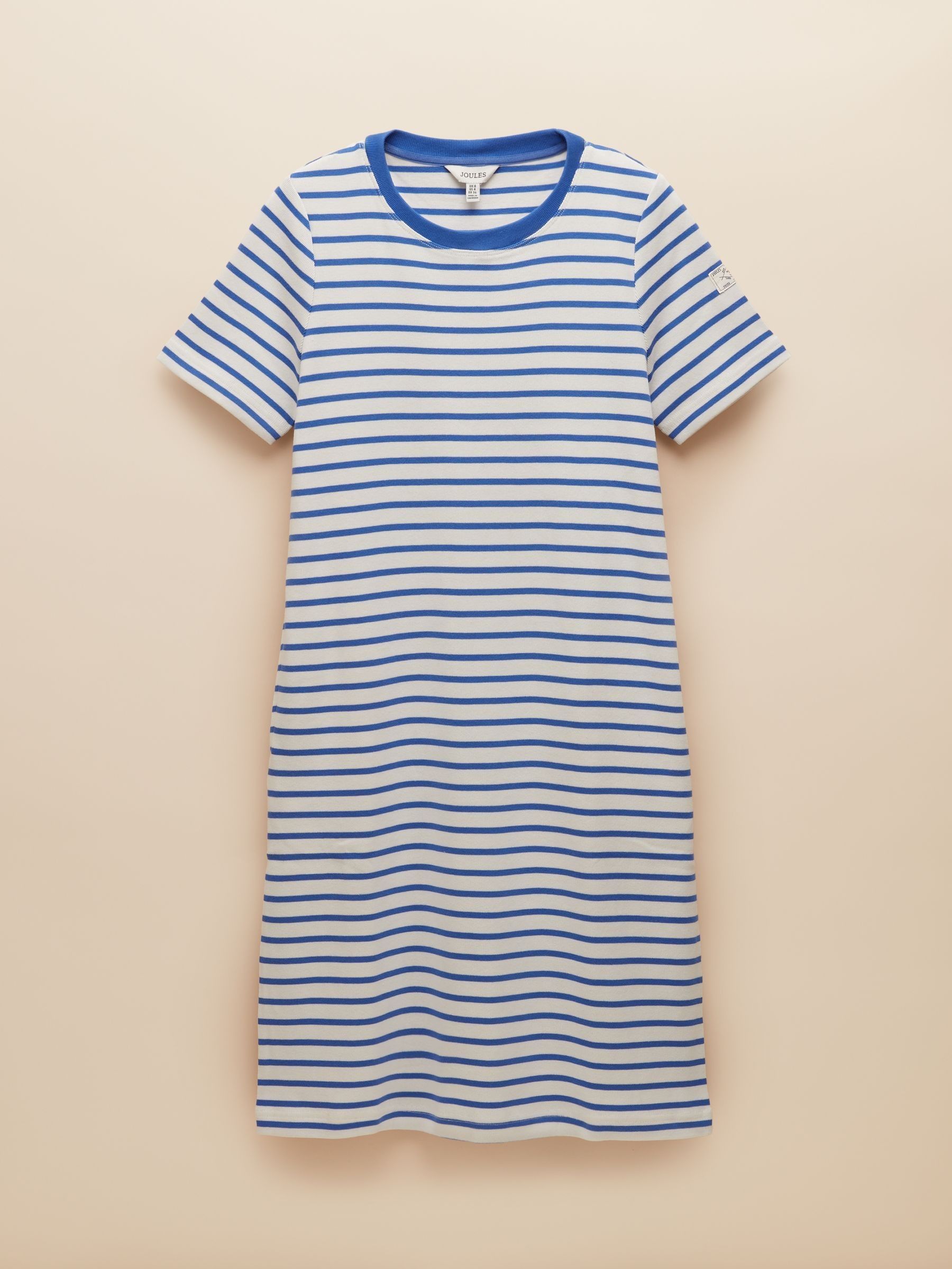 Eden Blue Striped Short Sleeve Jersey Dress - Image 6 of 6