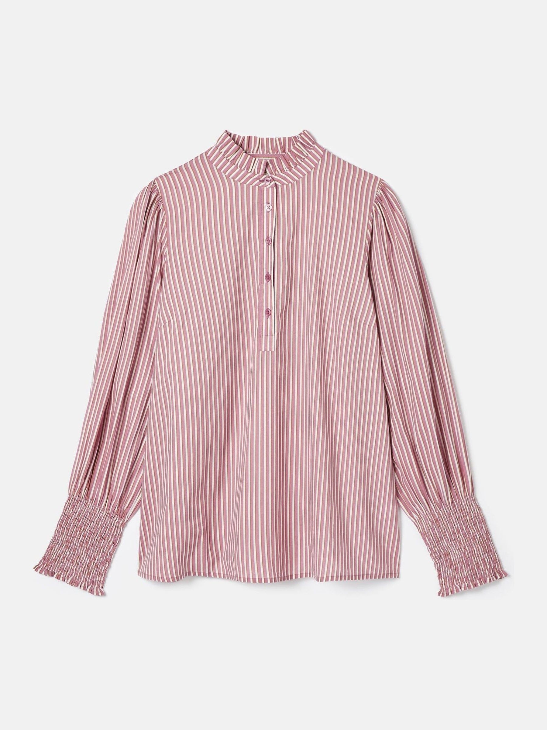 Mariella Pink & White Frill Neck Blouse - Image 6 of 6
