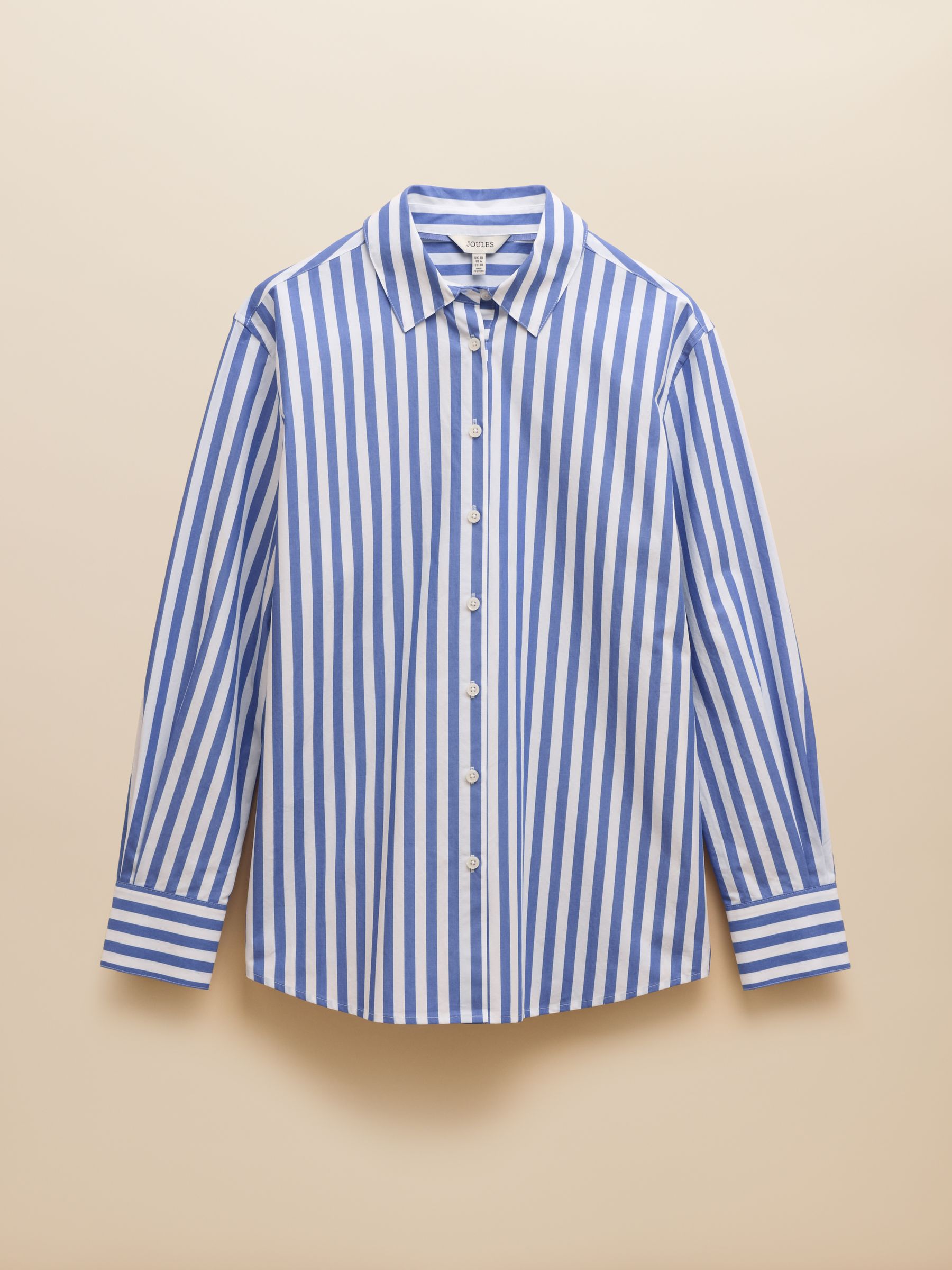 Amilla Blue & White Stripe Longline Relaxed Fit Shirt - Image 12 of 13