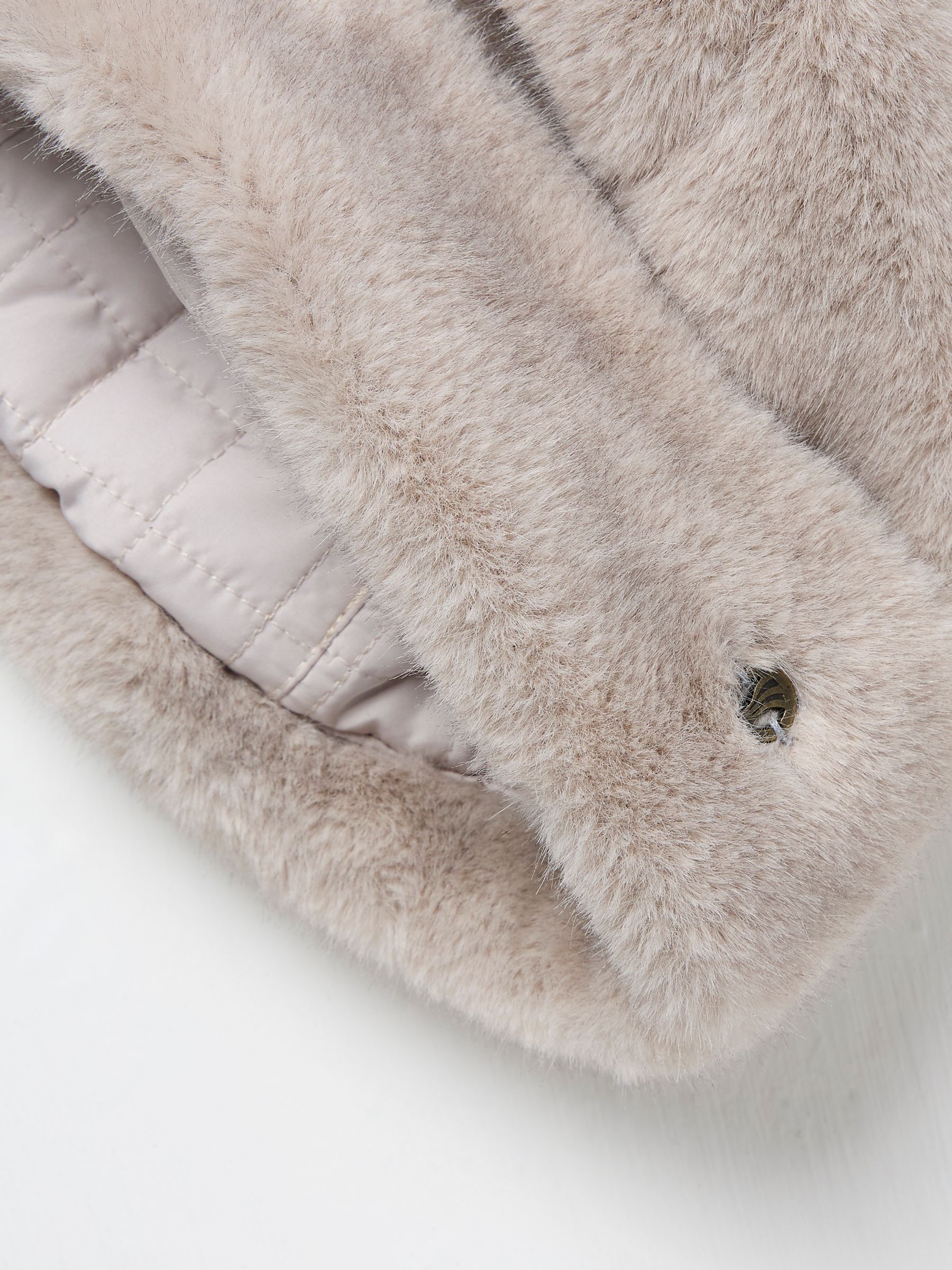 Natural Faux Fur Beanie - Image 3 of 3 Natural Faux Fur Beanie - Image 3 of 3