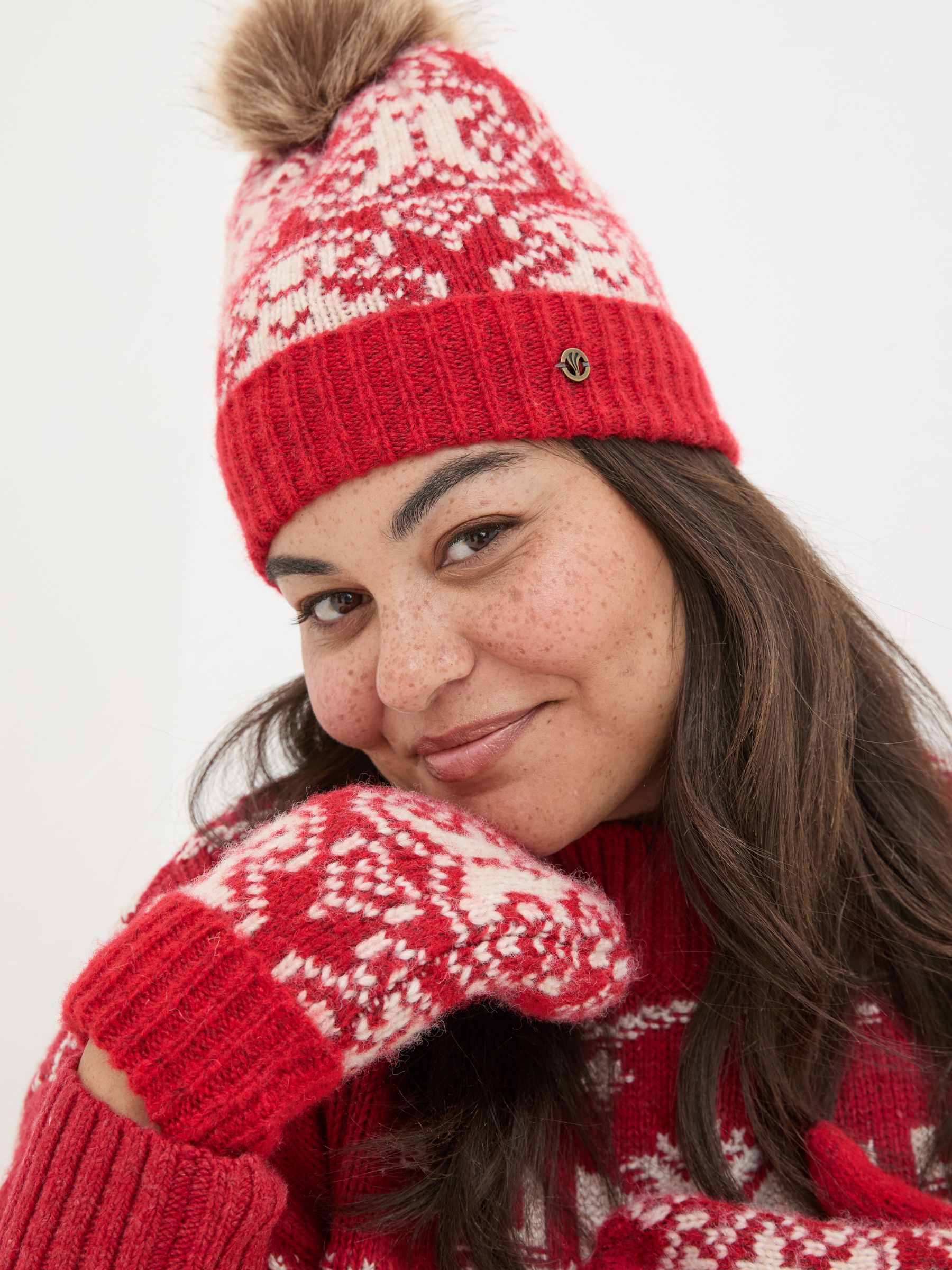 Red Ginger Bread Beanie Hat - Image 2 of 4