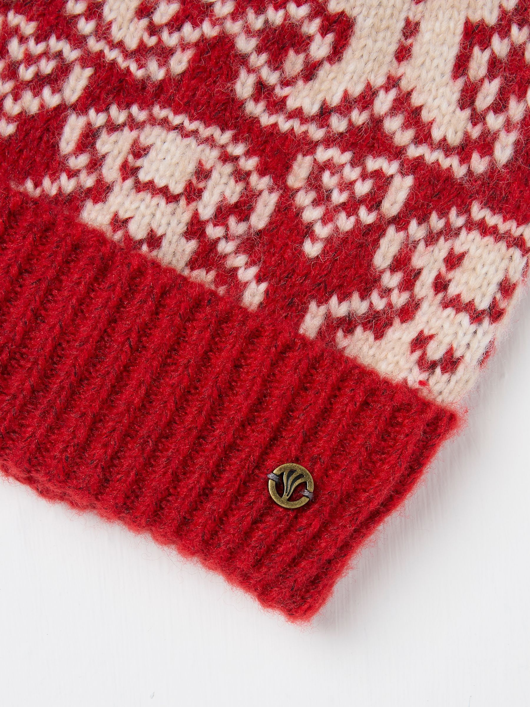 Red Ginger Bread Beanie Hat - Image 4 of 4