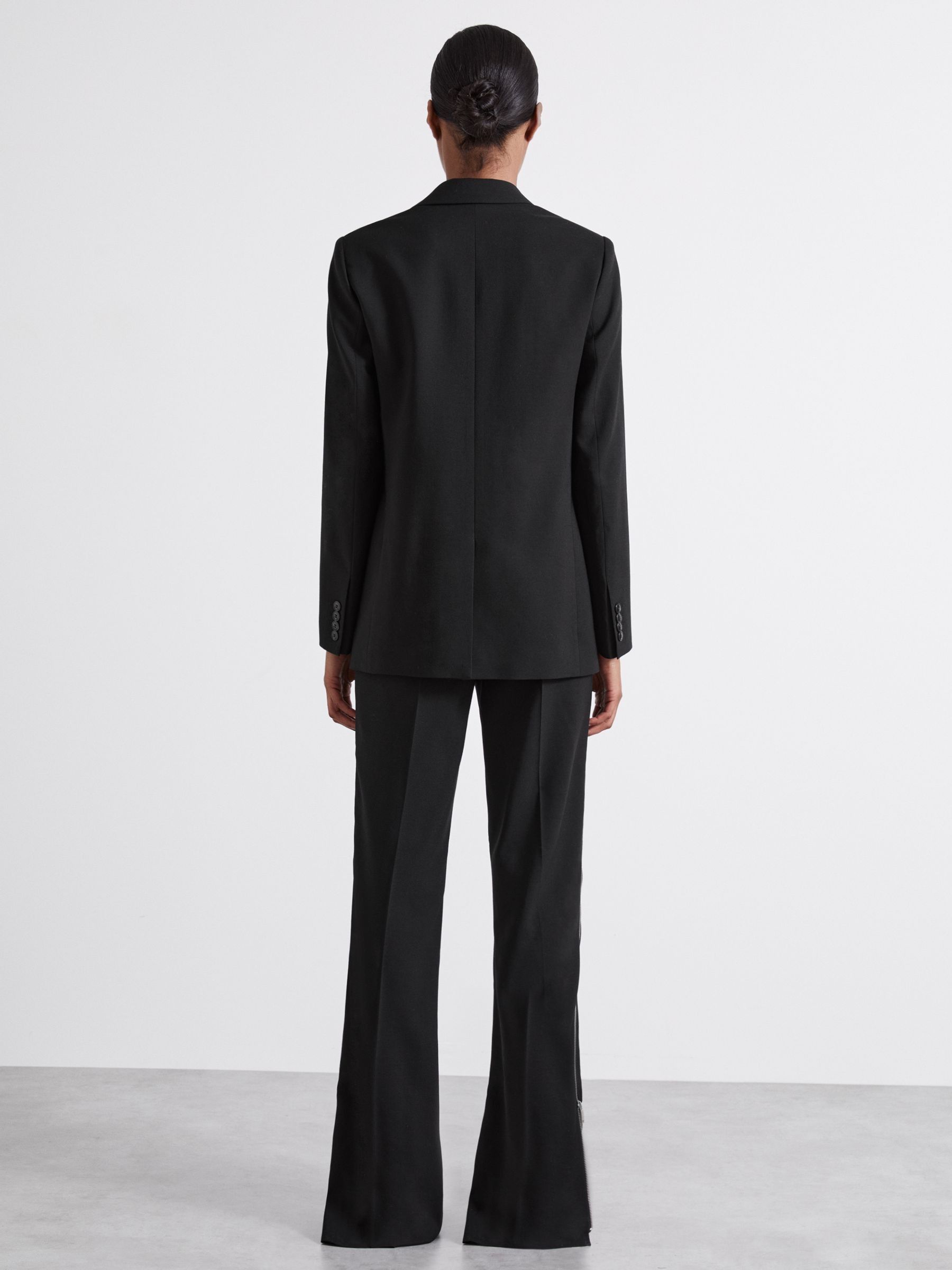 Atelier Virgin-Wool Single-Breasted Suit Jacket in Black - Image 5 of 6