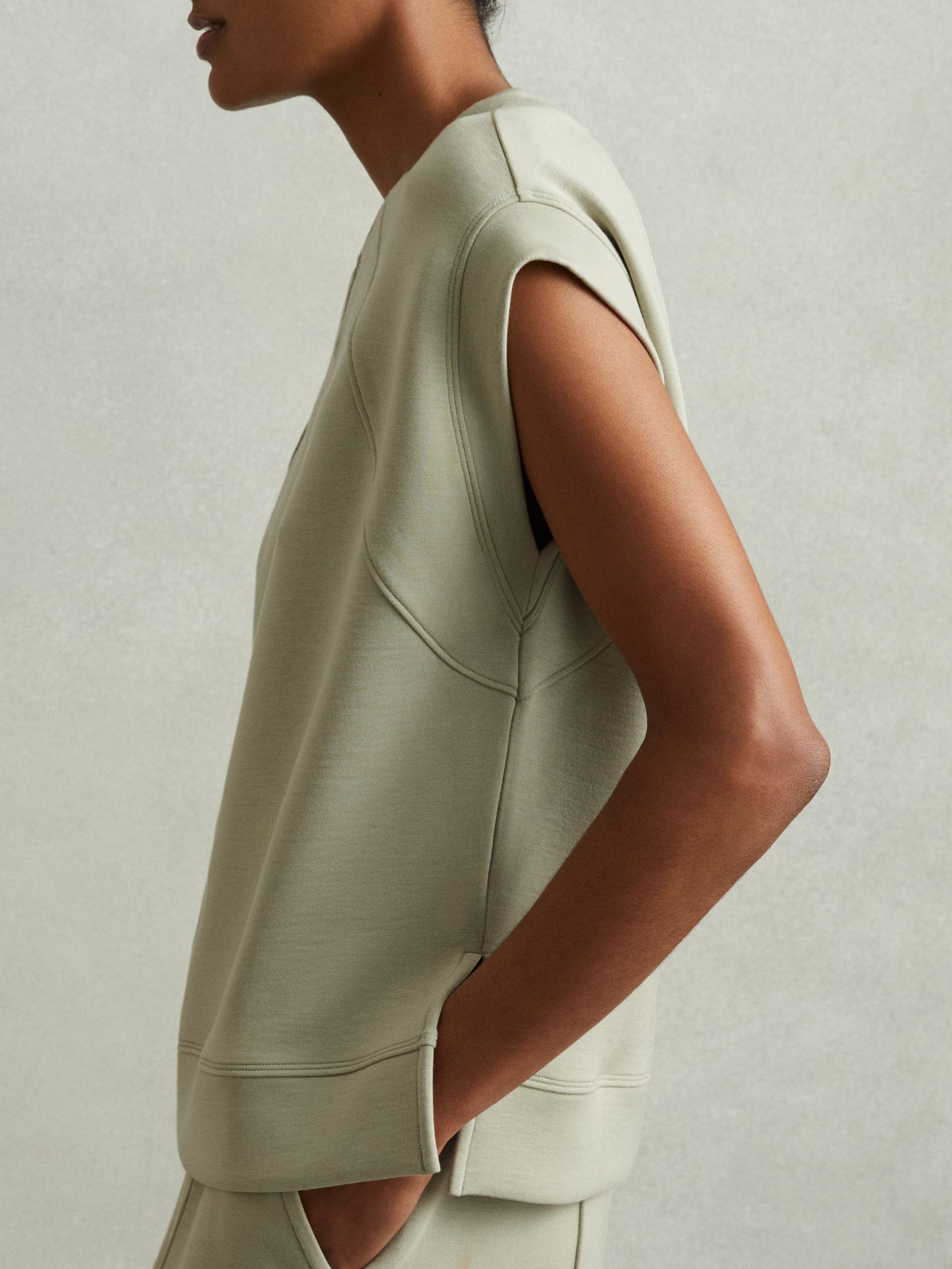 Modal Blend Co-Ord Sweat Top in Sage - Image 3 of 6