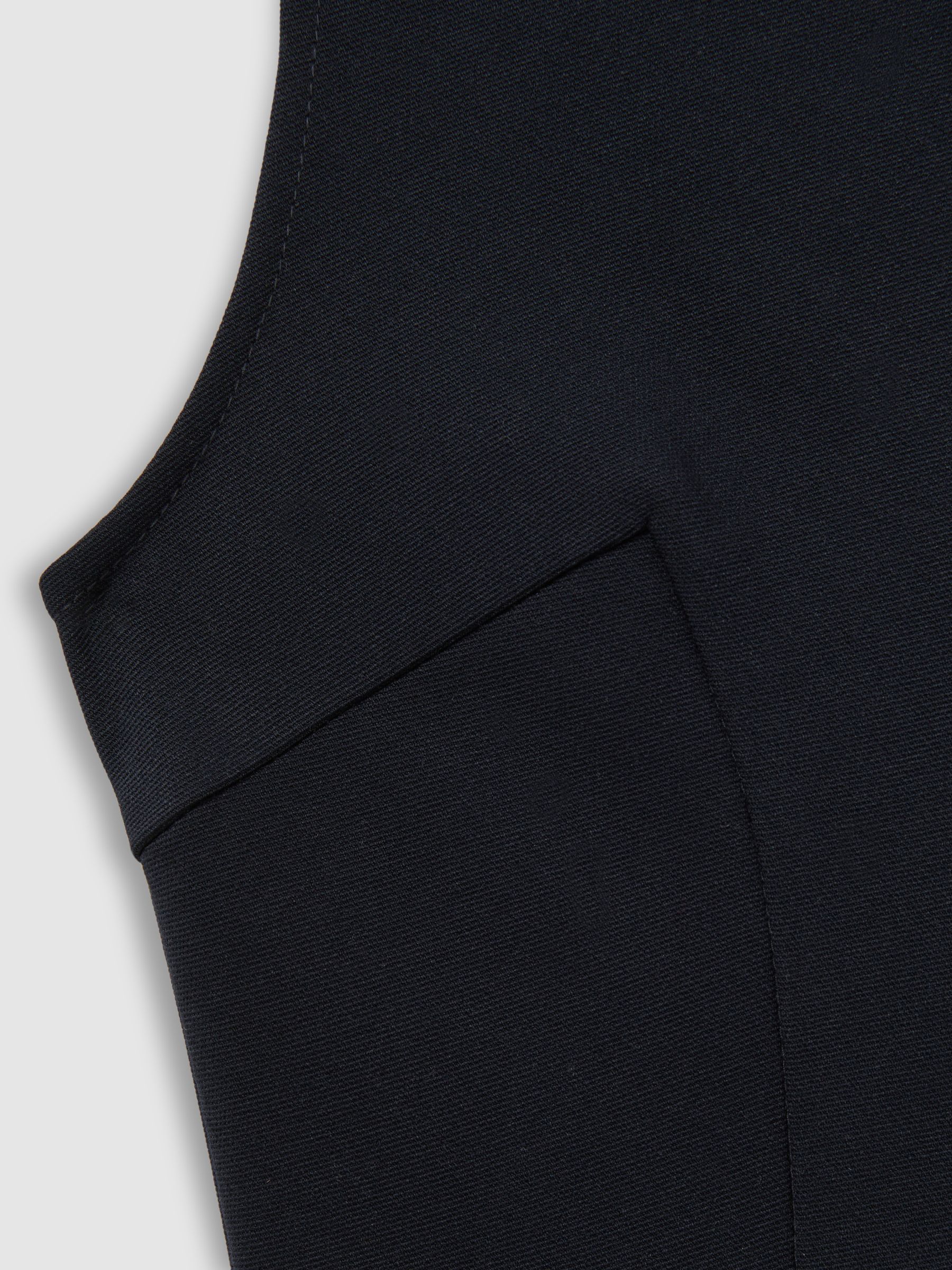 Cassie Navy Fit-and-Flare Split Sleeve Midi Dress - Image 5 of 5