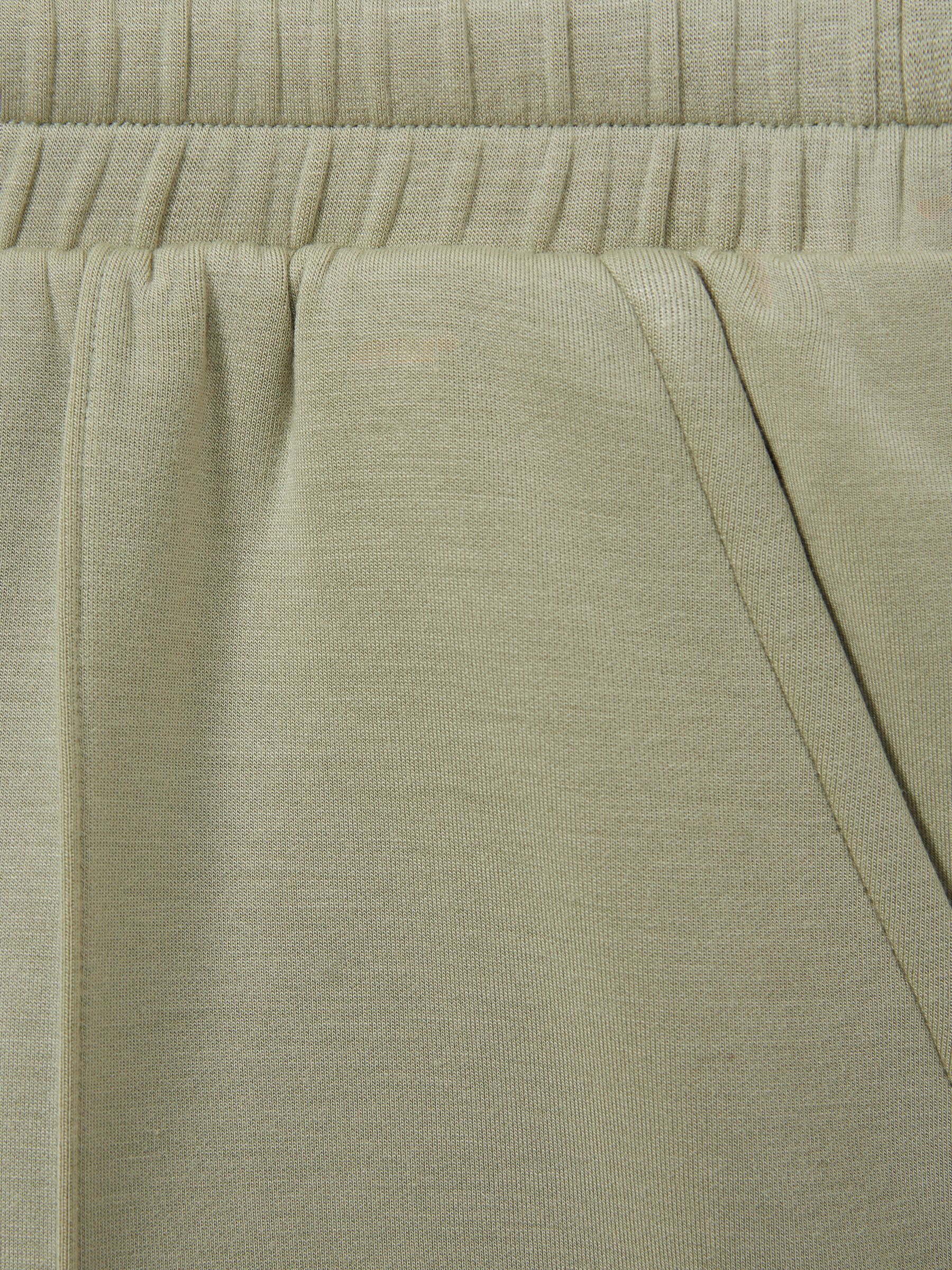 Drawstring Jersey Shorts in Sage - Image 6 of 6
