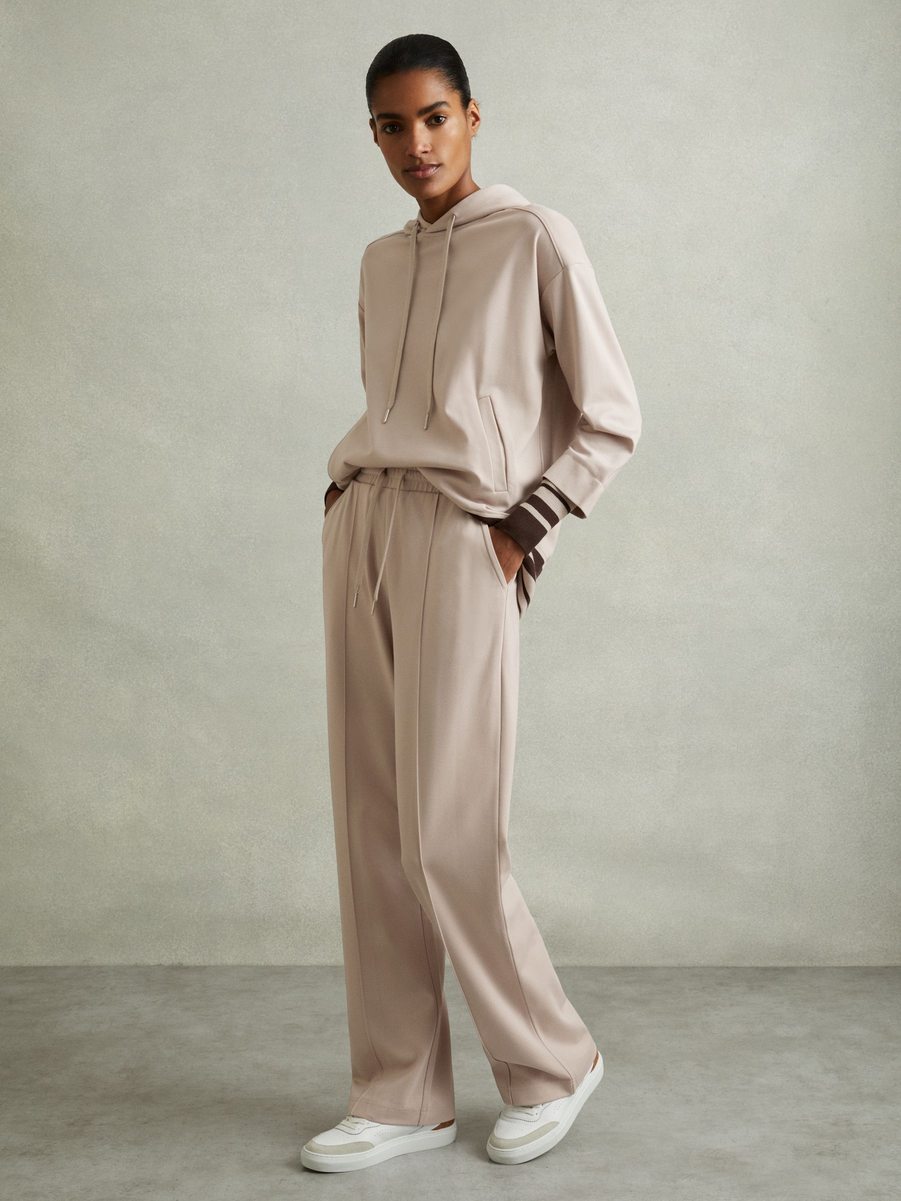 Alexi Stone Drawstring Straight Leg Jersey Joggers - Image 1 of 6