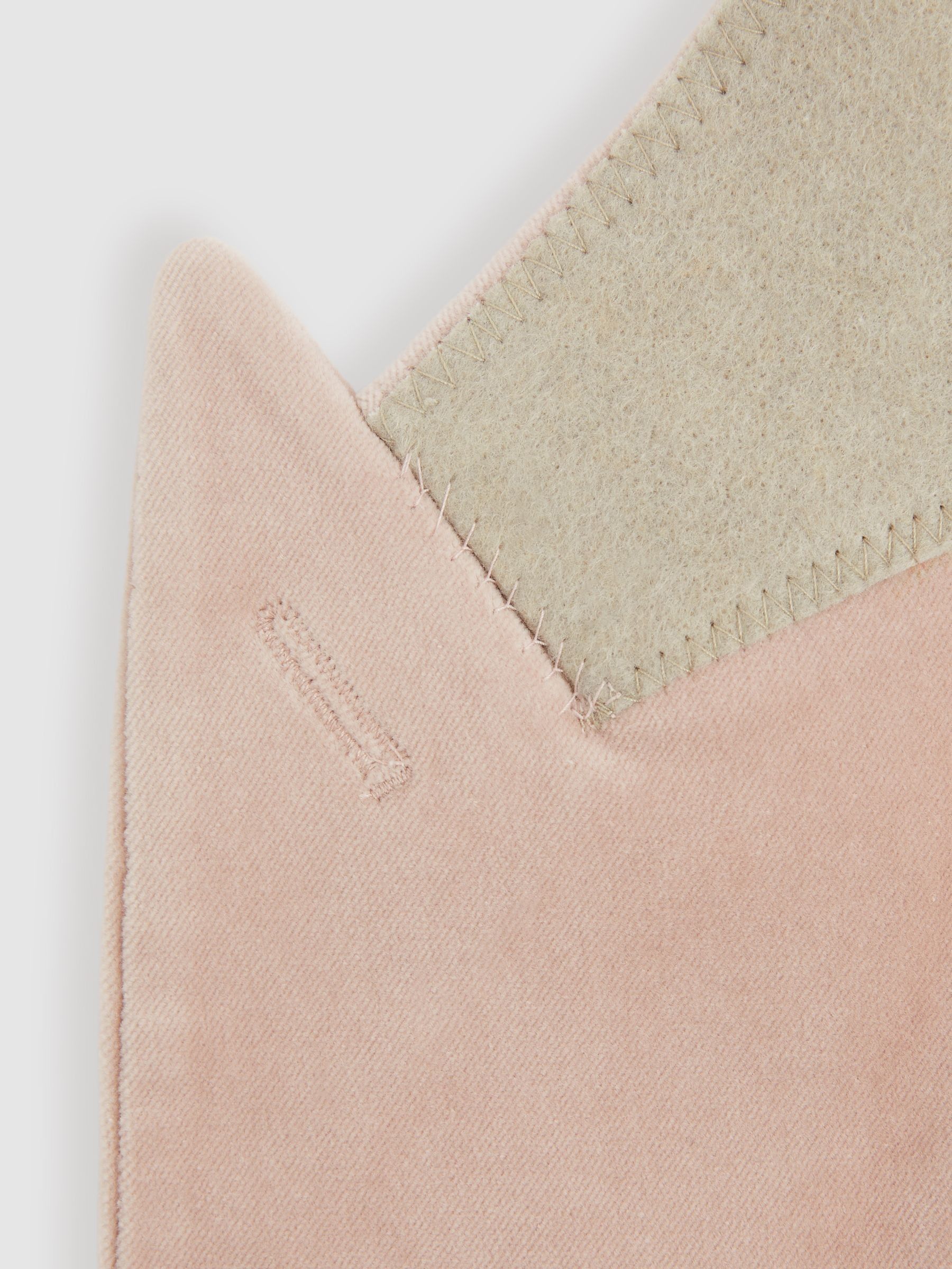 Velvet Single Breasted Blazer in Porcelain Pink - Image 7 of 7