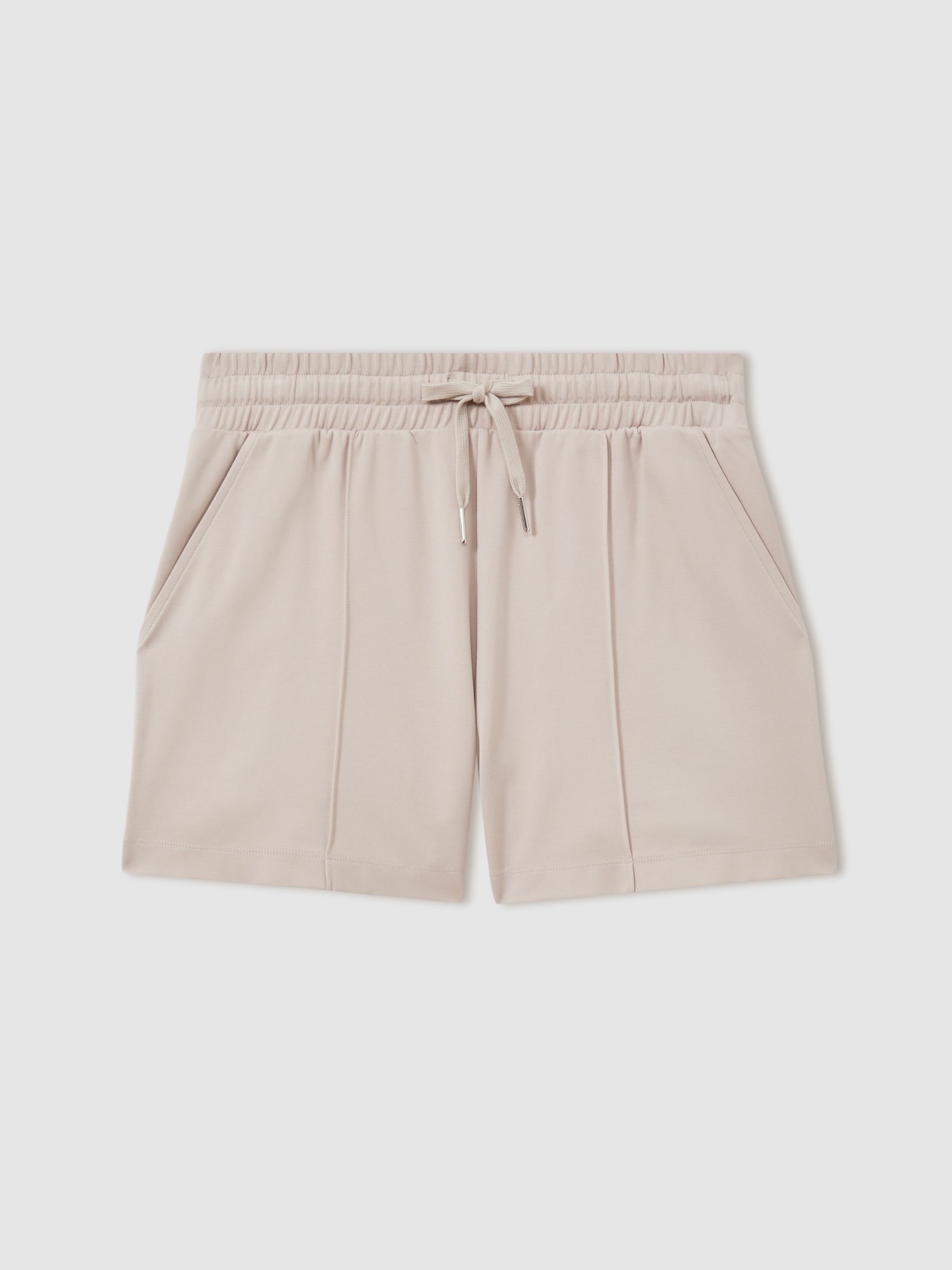 Drawstring Jersey Shorts in Stone - Image 2 of 6