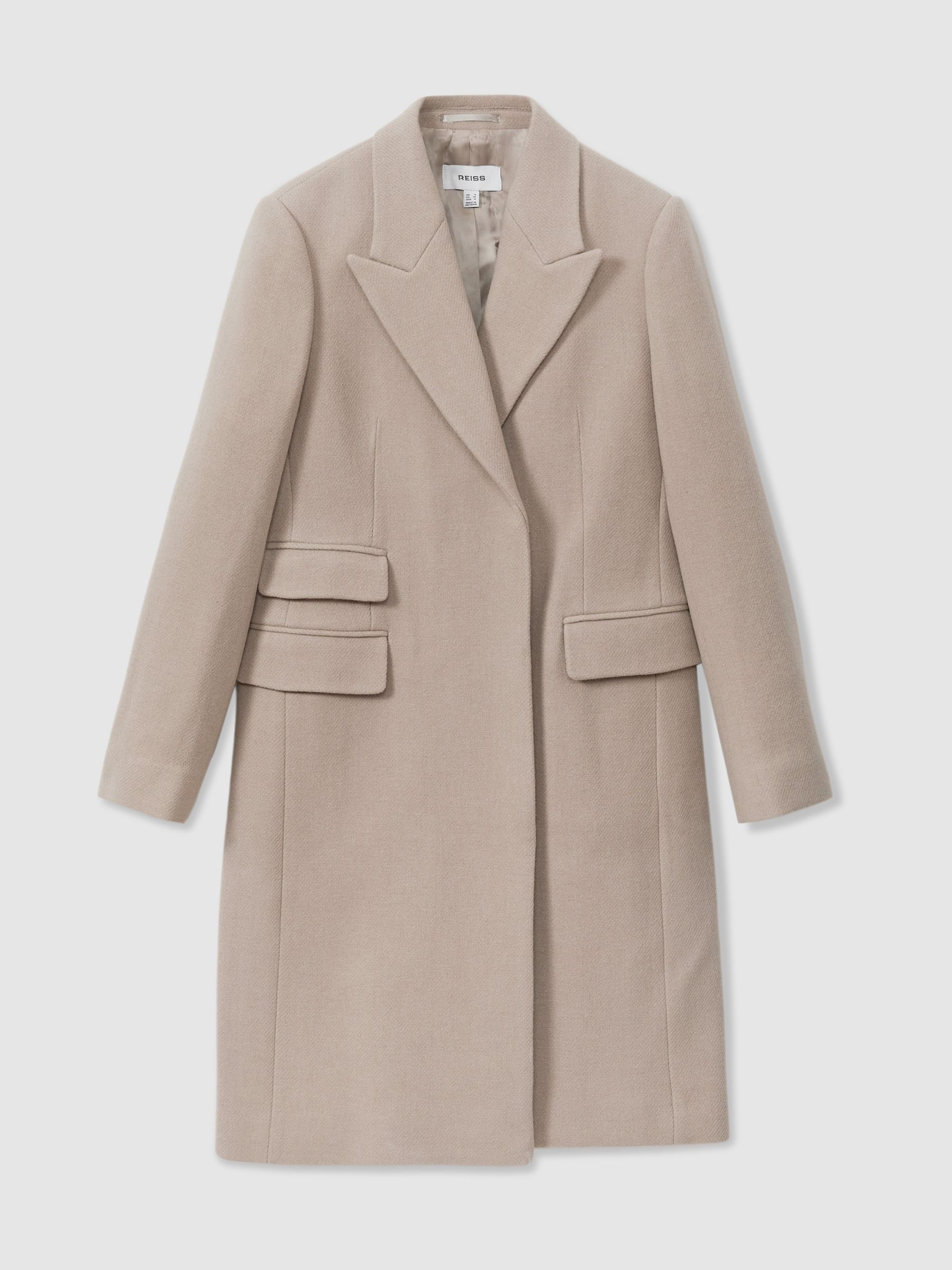 Wool-Blend Coat in Stone - Image 2 of 6
