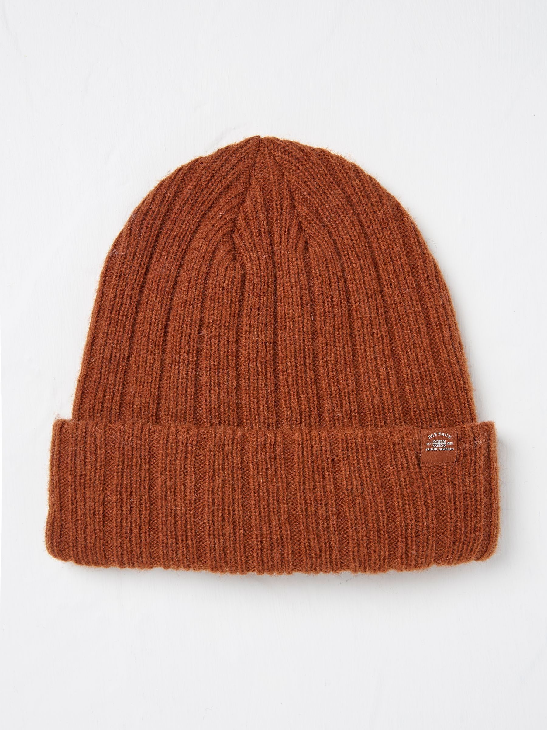 Sebastian Burnt Orange Rib Beanie - Image 1 of 4