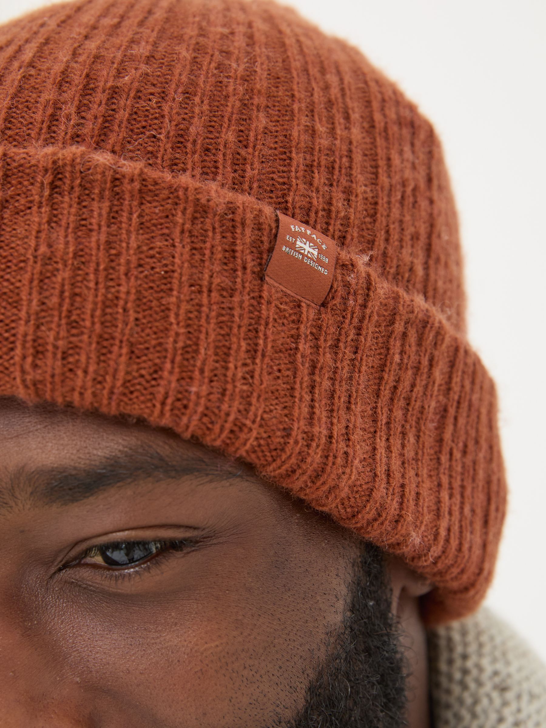 Sebastian Burnt Orange Rib Beanie - Image 4 of 4