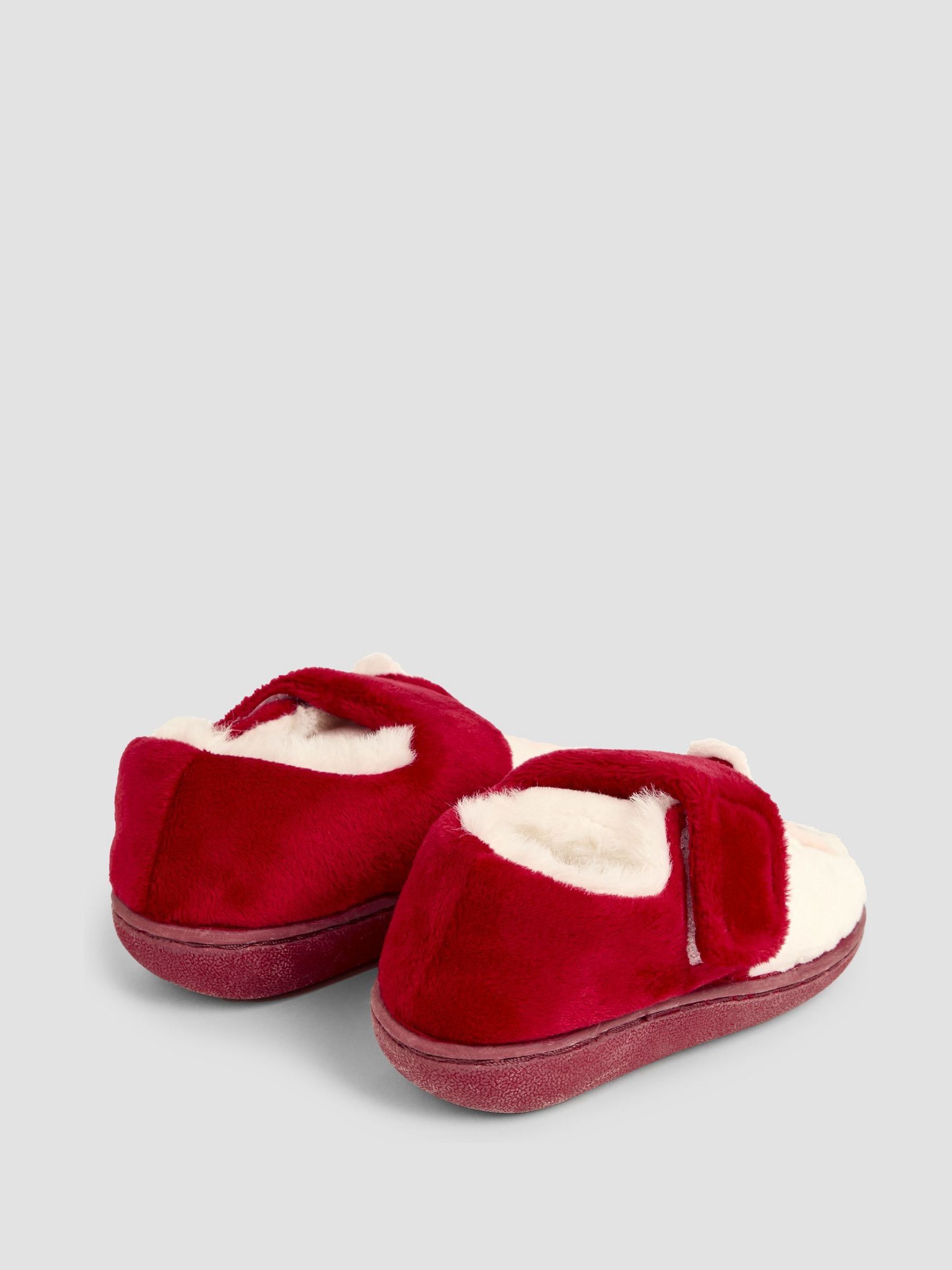 Red Santa Christmas Santa Slipper Shoes - Image 2 of 4