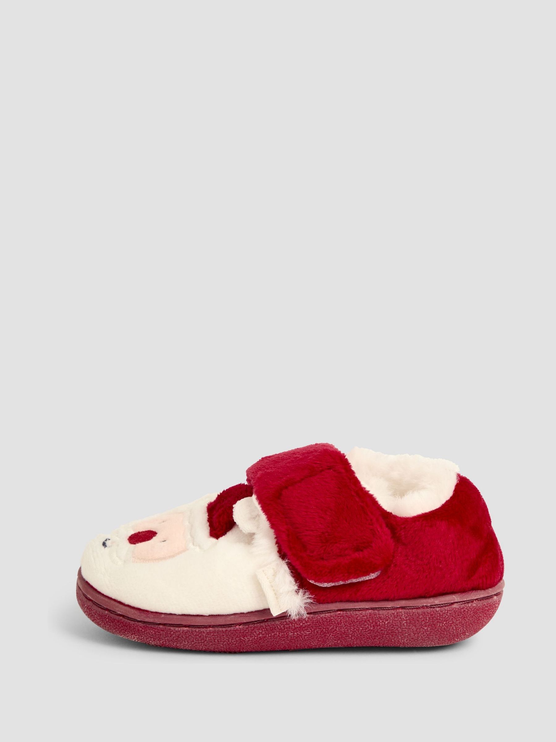 Red Santa Christmas Santa Slipper Shoes - Image 3 of 4
