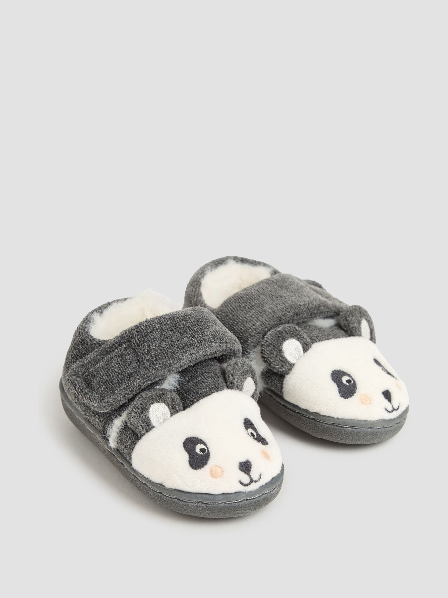 Grey Panda Slipper Shoes - Image 1 of 4
