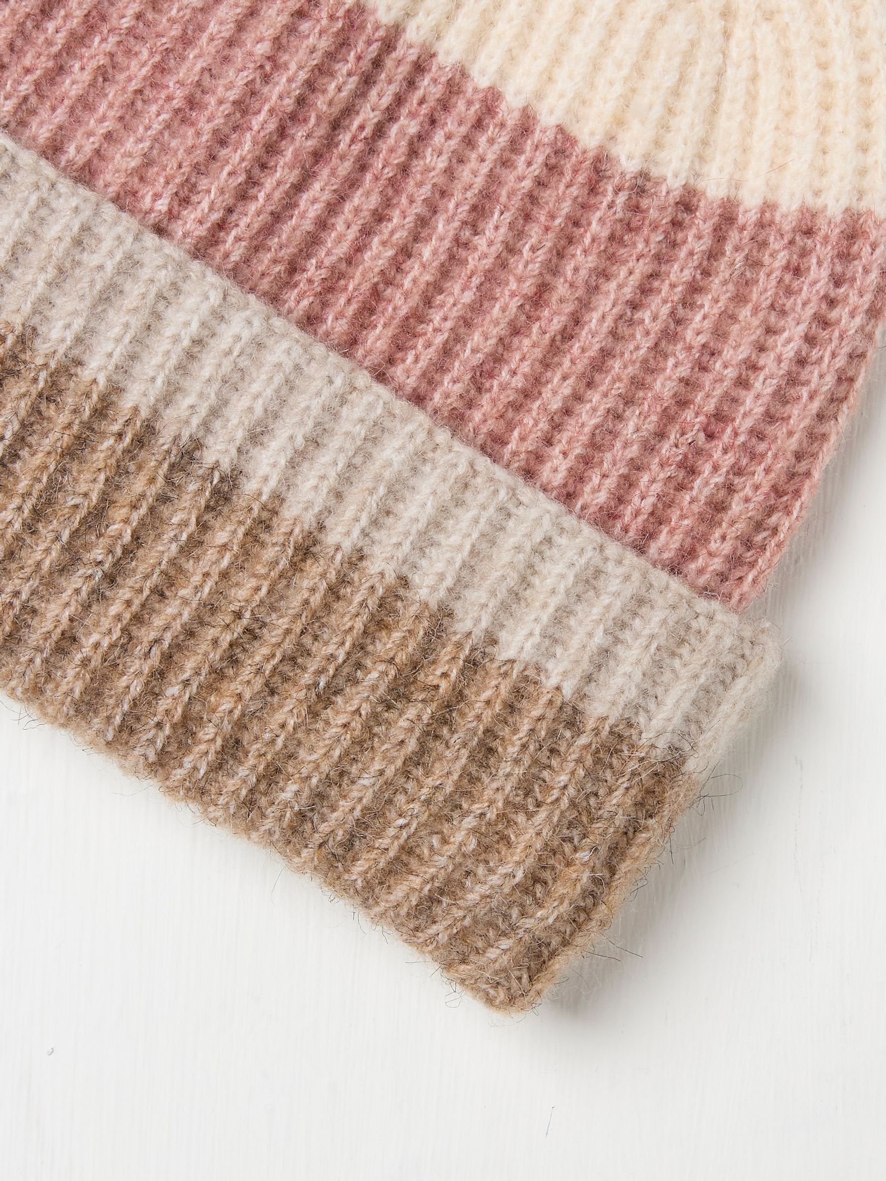 Natural Colourblock Beanie - Image 2 of 2