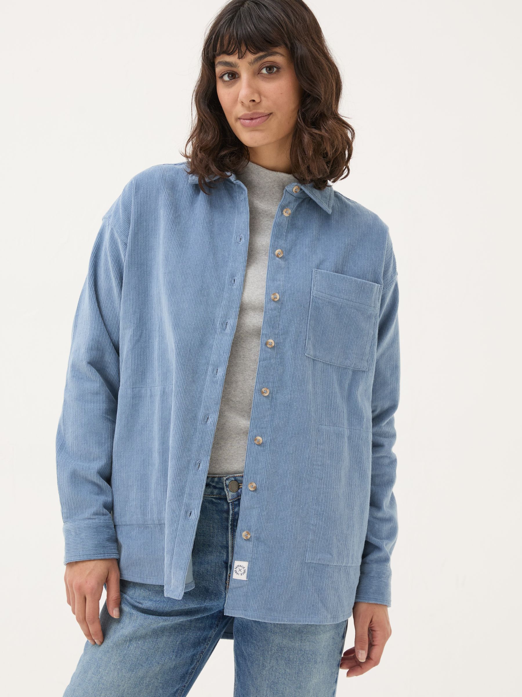 Dusky Blue Carolin Cord 100% Cotton Shirt - Image 2 of 6