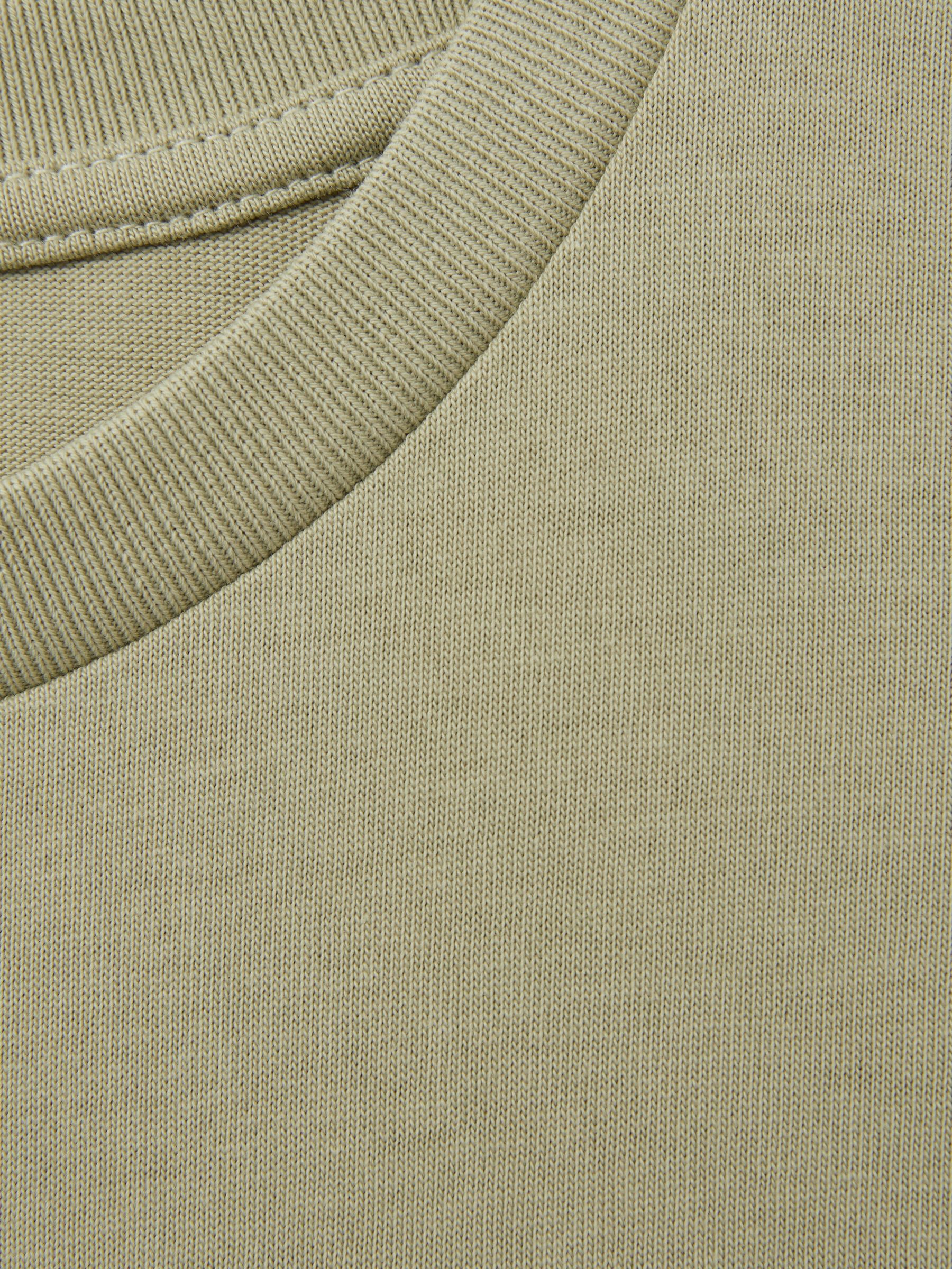 4-9 yrs Oversized Cotton Crew-Neck T-Shirt in Sage - Image 3 of 4